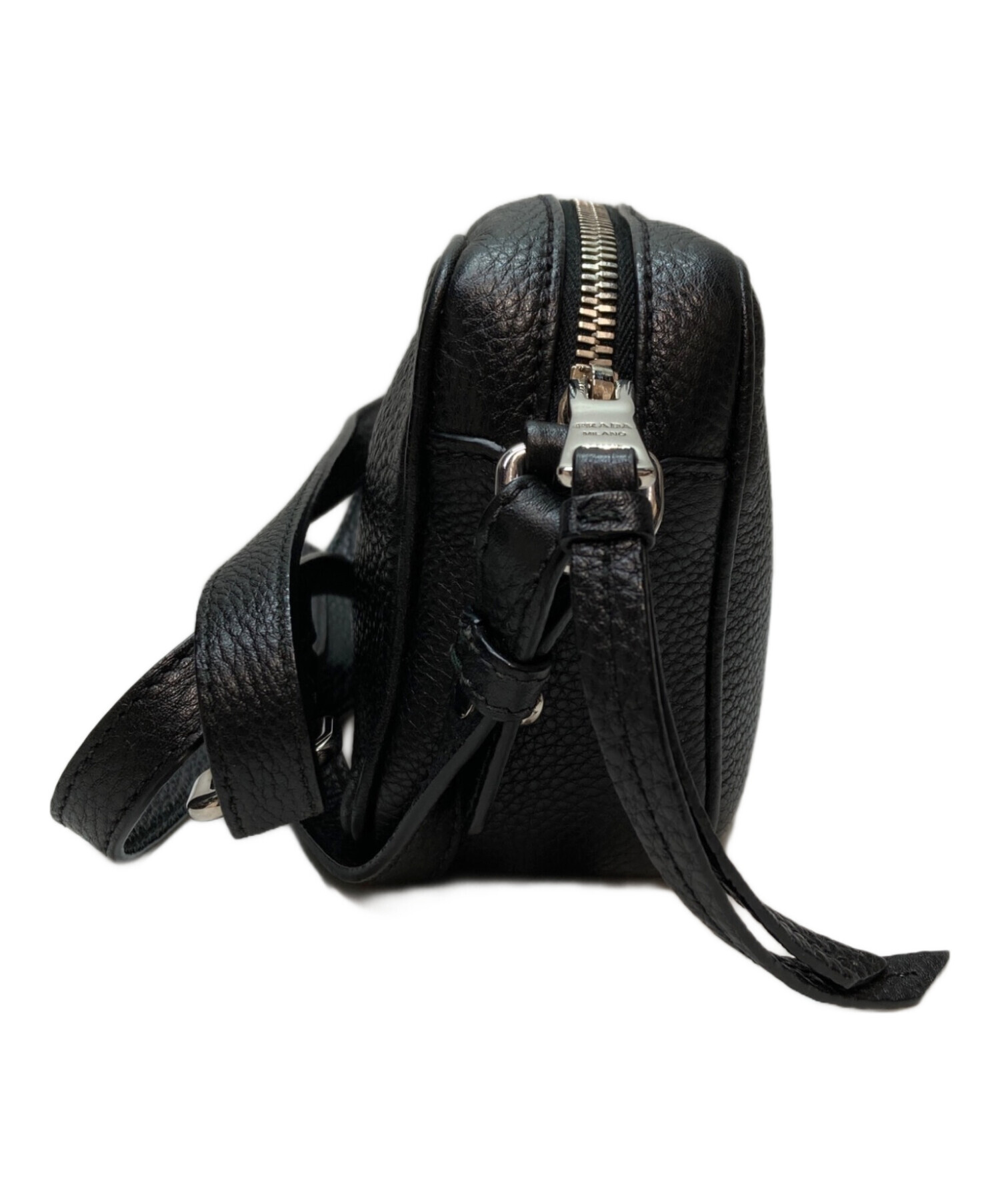 PRADA プラダ ショルダーバッグ  黒 【古着】【中古】【送料無料】 中古・古着通販】PRADA (プラダ) ナイロンショルダーバッグ ブラック