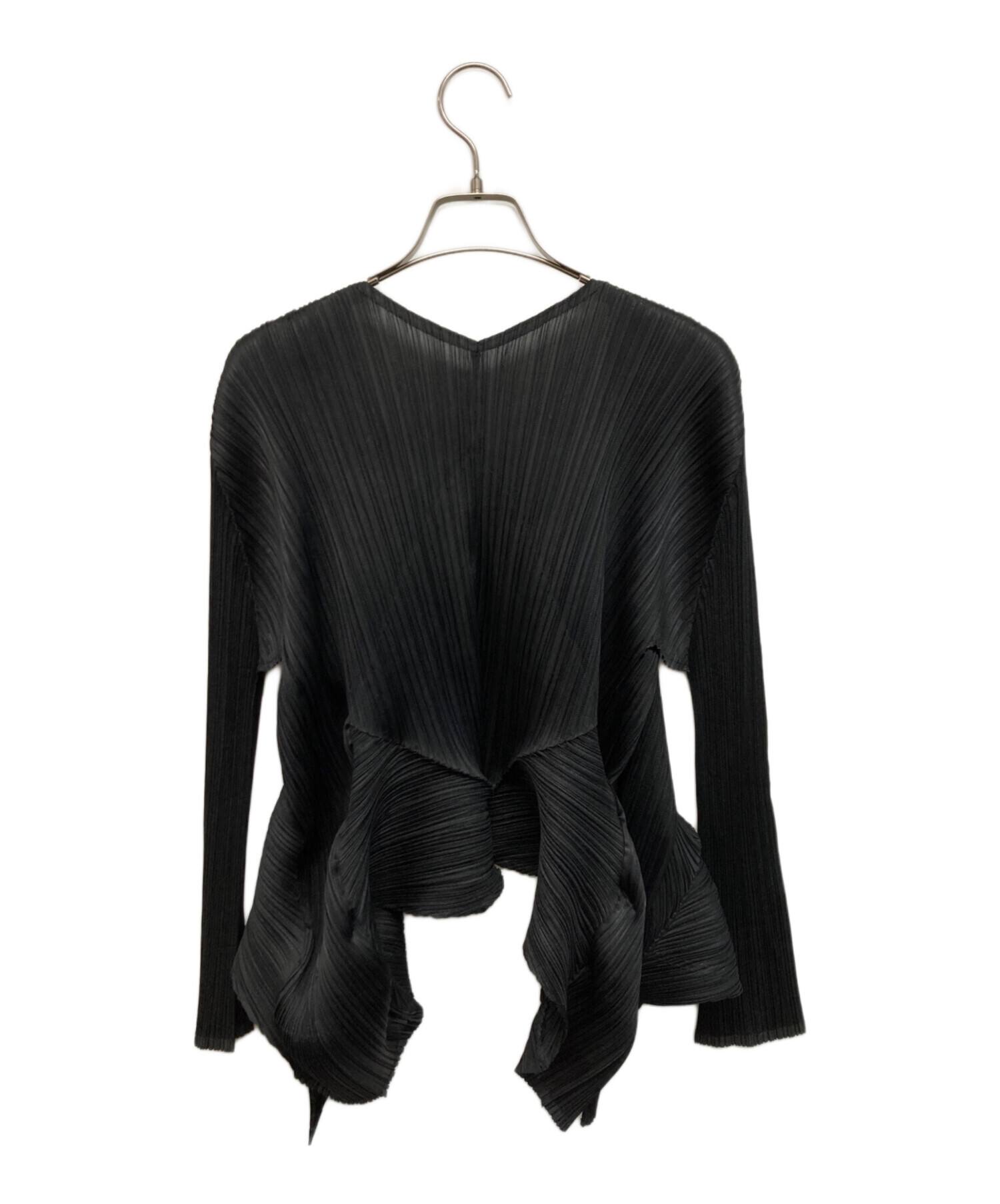 【極美品】 PLEATS PLEASE プリーツプリーズ 総柄 カーディガン 黒 PLEATS PLEASE ISSEY MIYAKE - 【極美品】プリーツプリーズ イッセイ