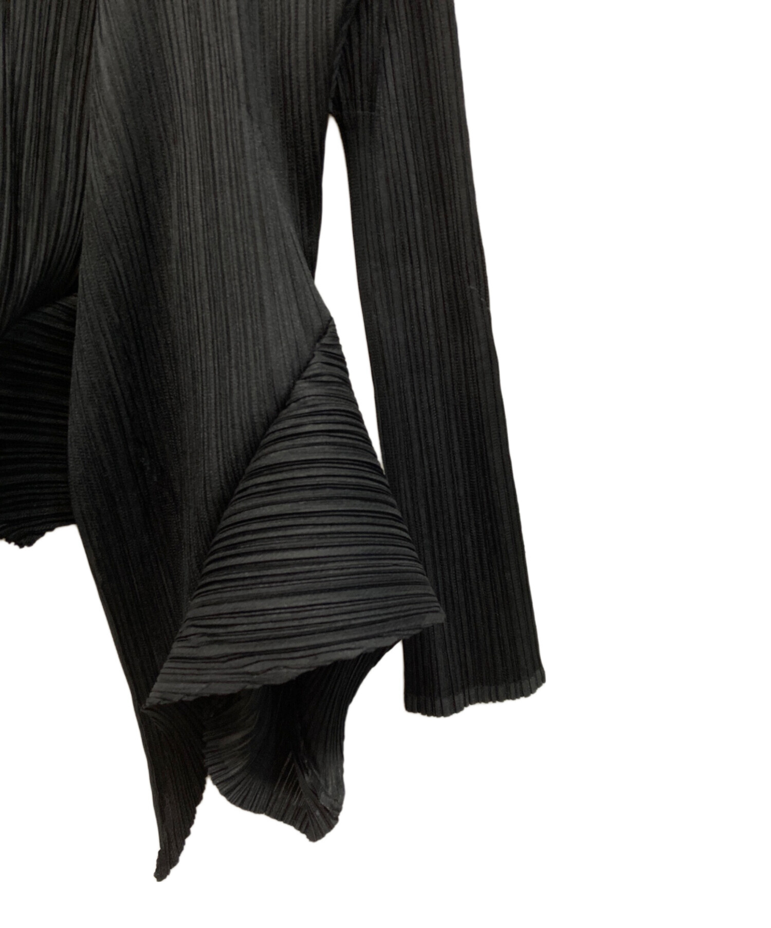 PLEATS PLEASE プリーツプリーズ カーディガン サイズ:3  PP53-JO023   ブラック レディース / 240001160889 PLEATS PLEASE ISSEY MIYAKE - PLEATS PLEASE プリーツプリーズ