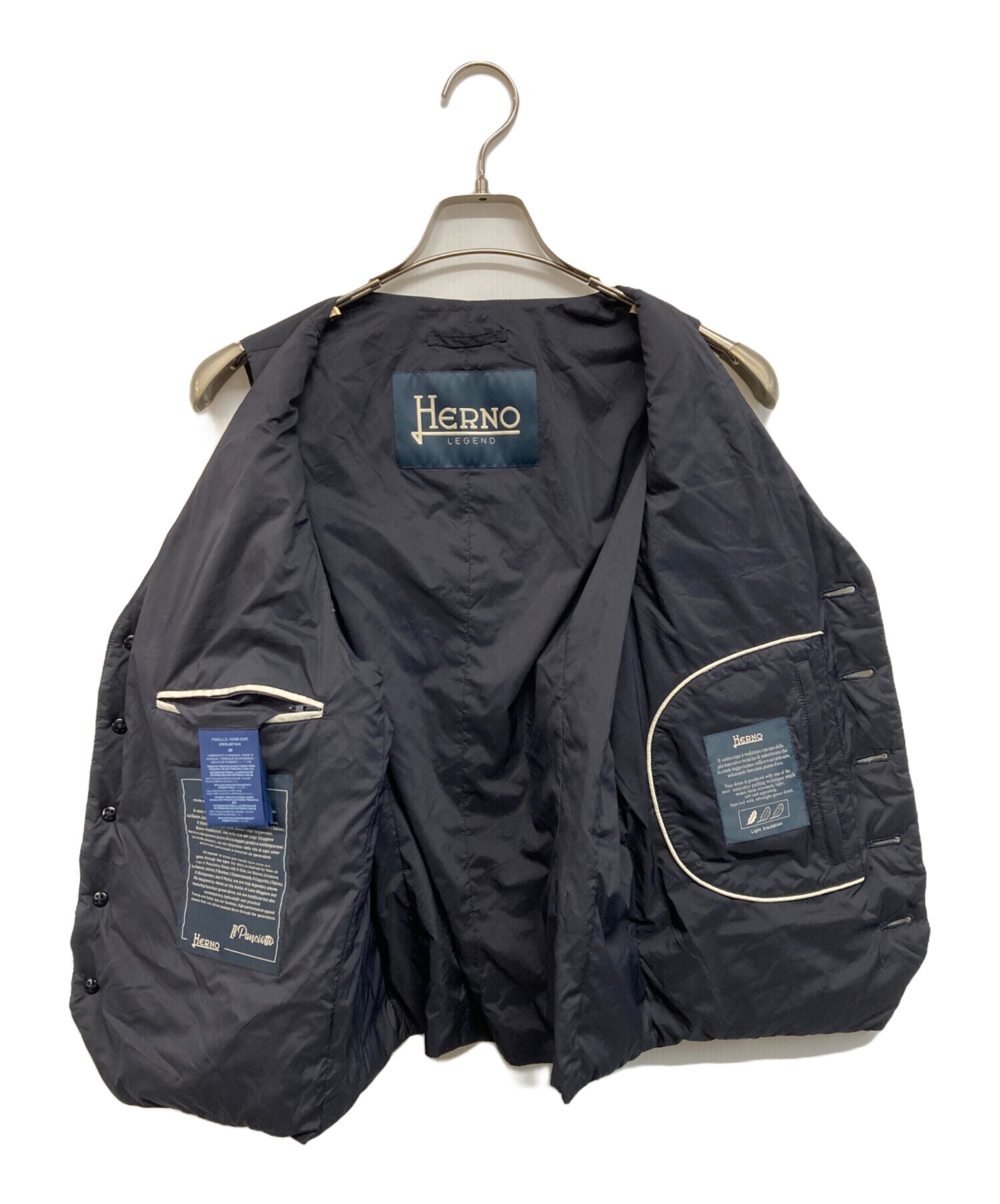 中古・古着通販】HERNO (ヘルノ) ダウンジレ ダウンベスト ネイビー