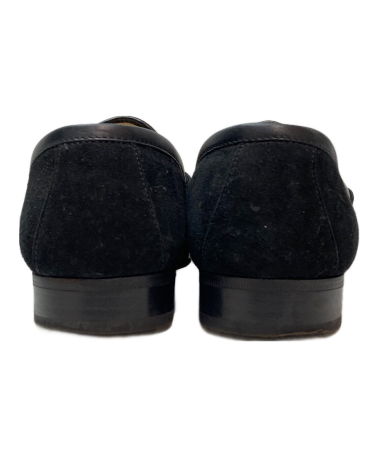 中古・古着通販】GUCCI (グッチ) スウェードビットローファー ブラック