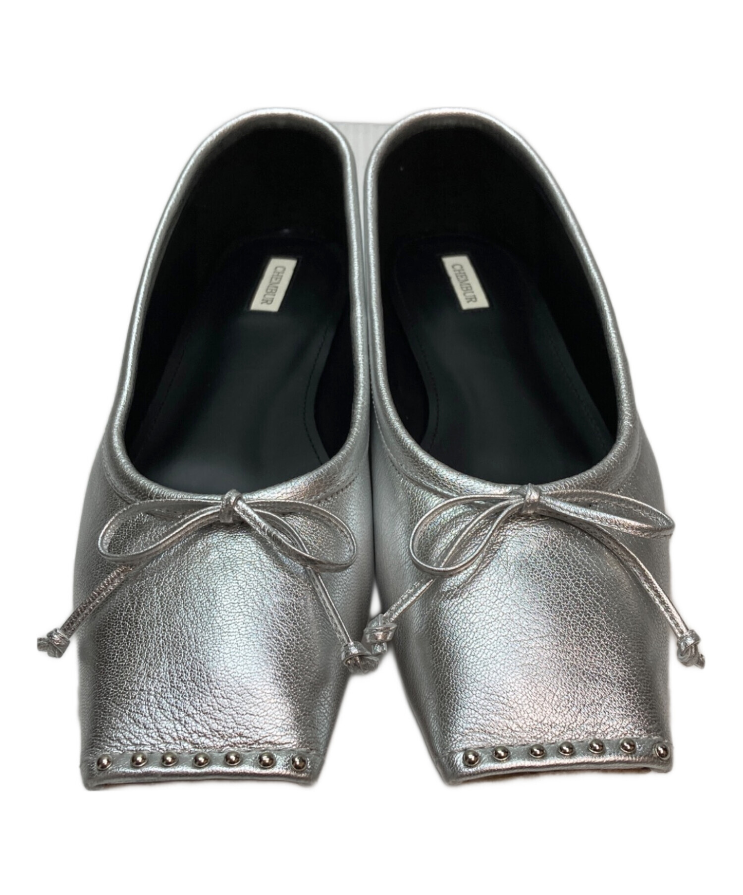 中古・古着通販】CHEMBUR (チェンバー) SQ FLAT STUDS BALLET SHOES