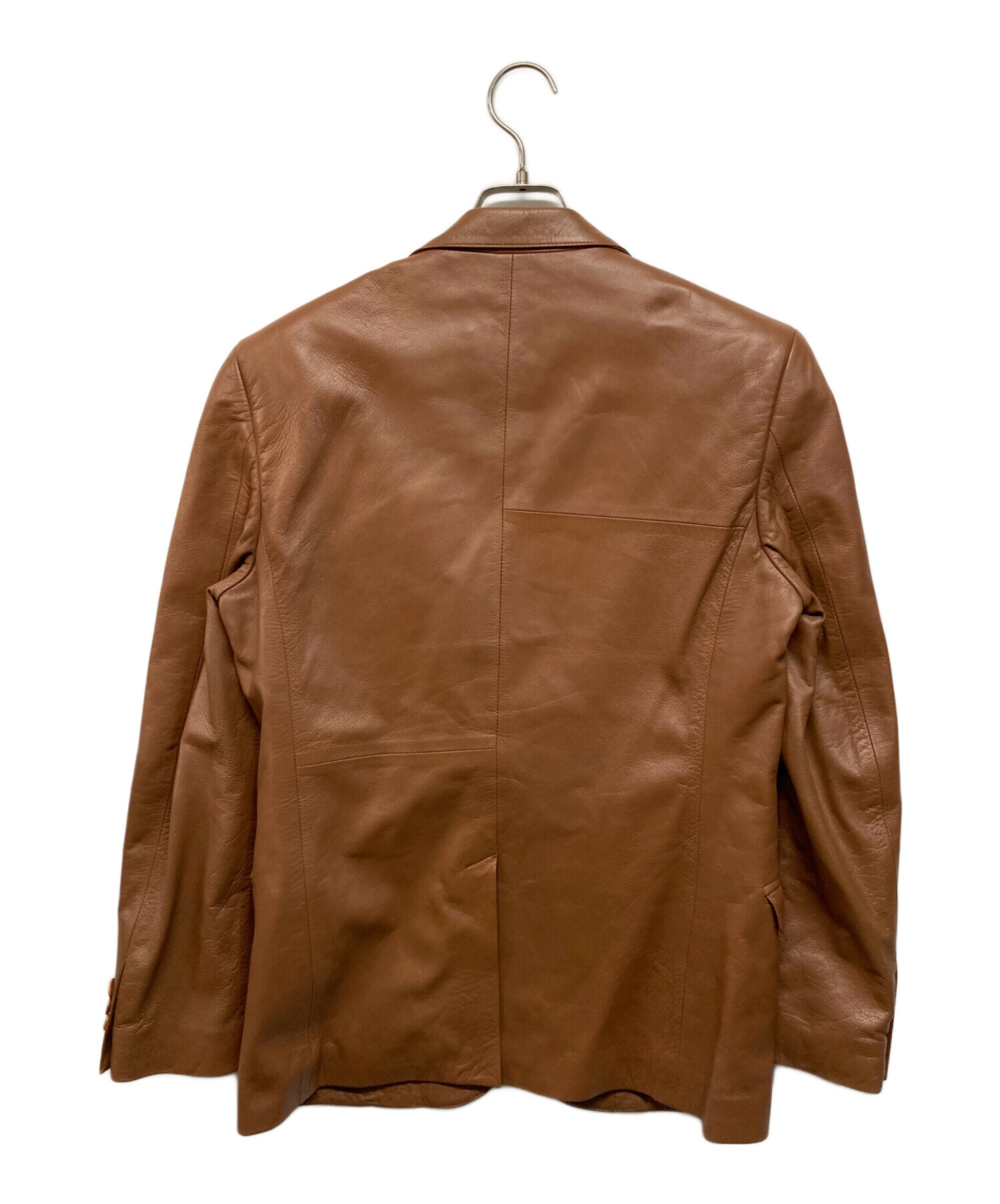 ポールスミス テーラードジャケット ラムレザー 羊革 3B 中古・古着通販】PAUL SMITH (ポールスミス) ラムレザー テーラード