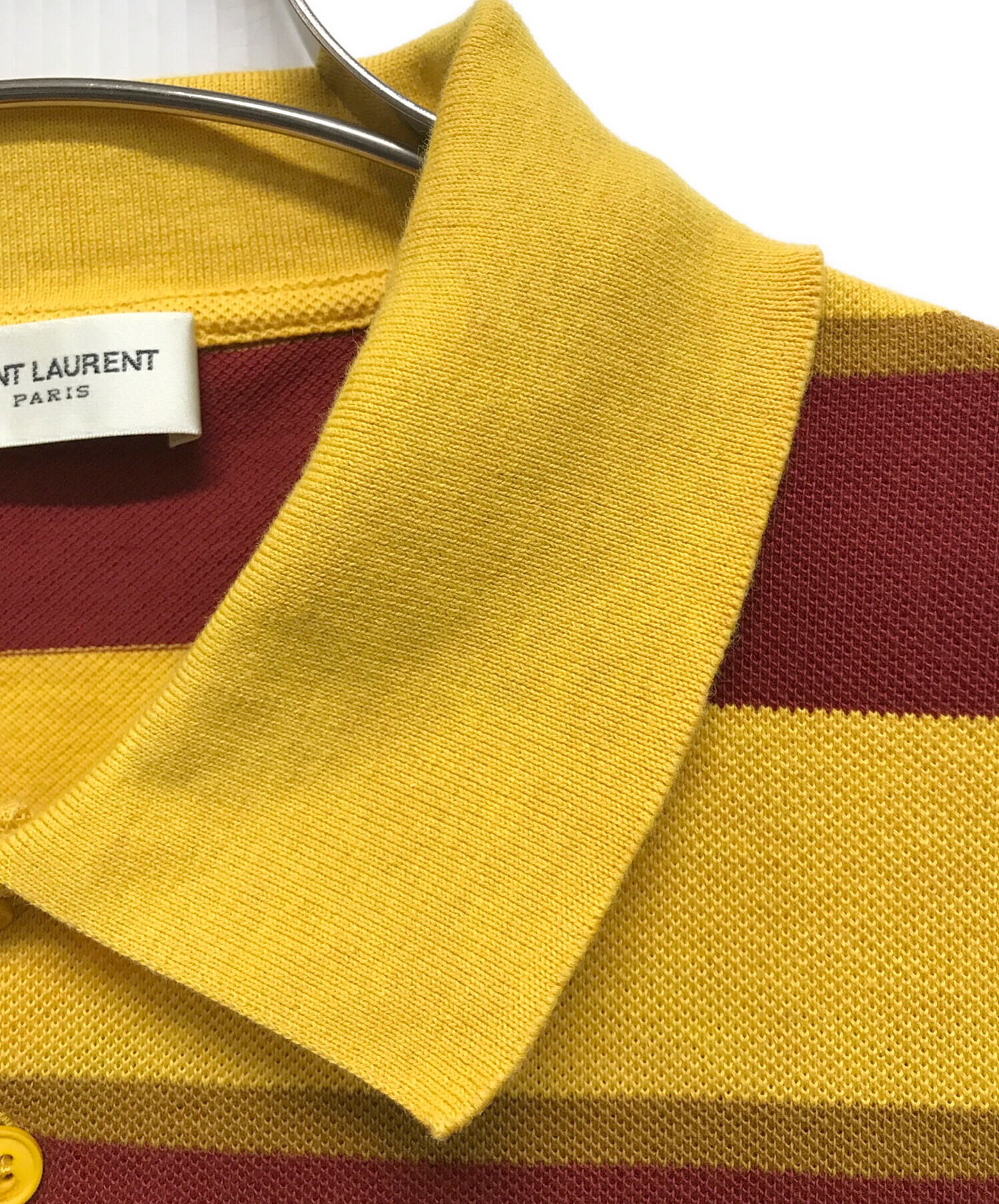 サンローラン　ポロシャツ　ボーダー 中古・古着通販】Saint Laurent Paris (サンローランパリ) クラシック