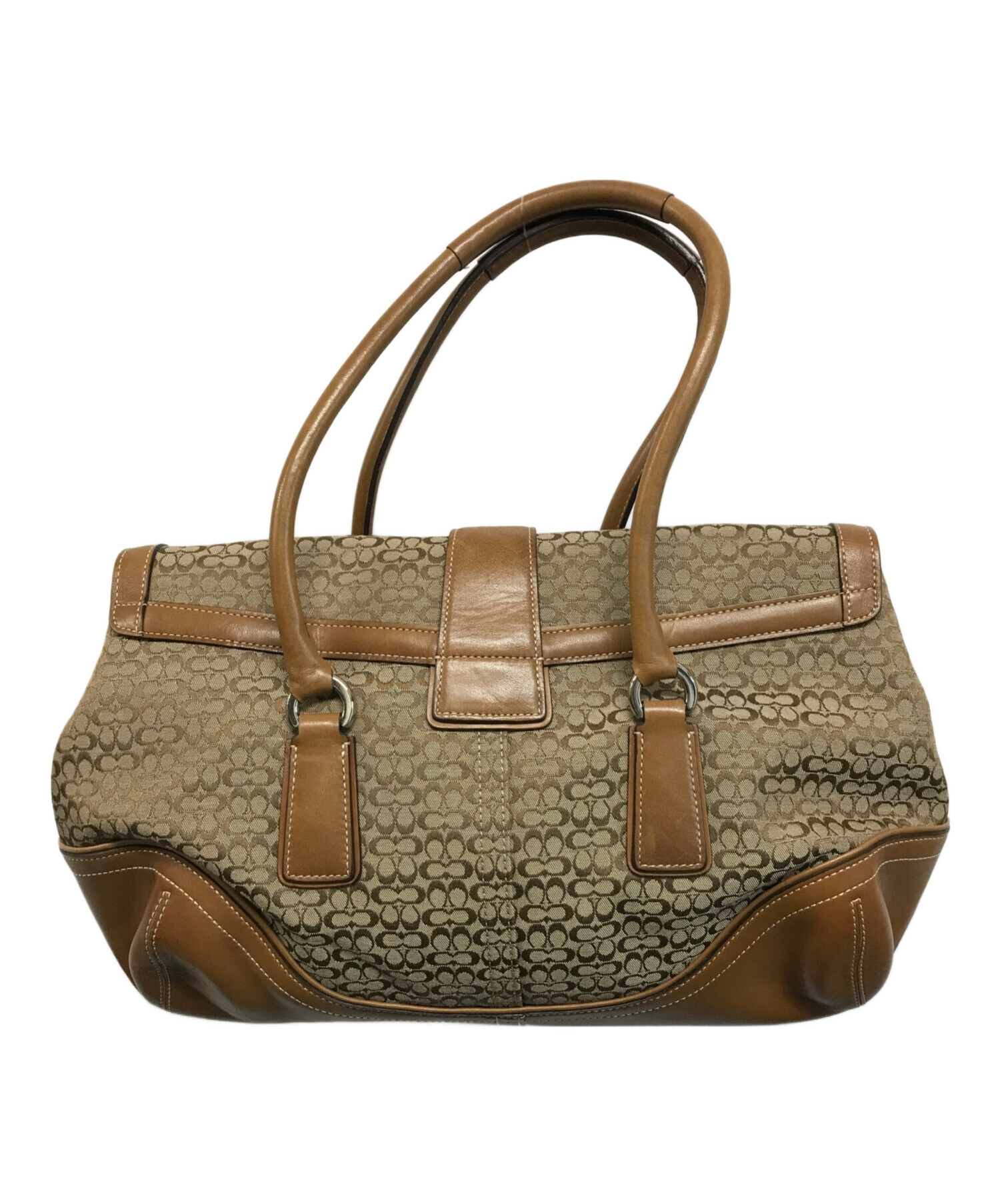 COACH シグネイチャー　ブラウン　ソーホー　ハンドバッグ　保存袋、カード付 中古・古着通販】COACH (コーチ) ソーホー ミニシグネチャー ブラウン
