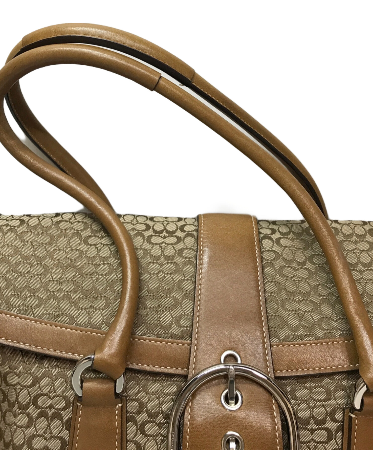 中古・古着通販】COACH (コーチ) ソーホー ミニシグネチャー ブラウン