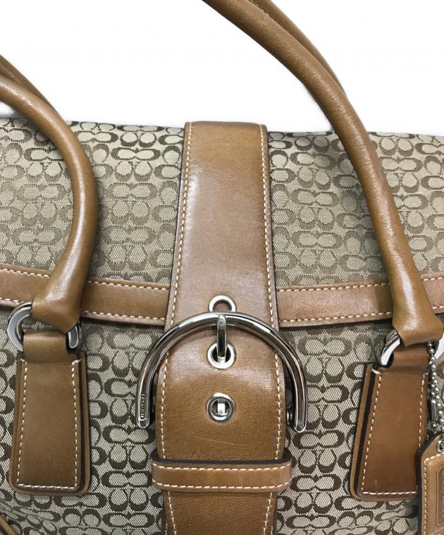中古・古着通販】COACH (コーチ) ソーホー ミニシグネチャー ブラウン