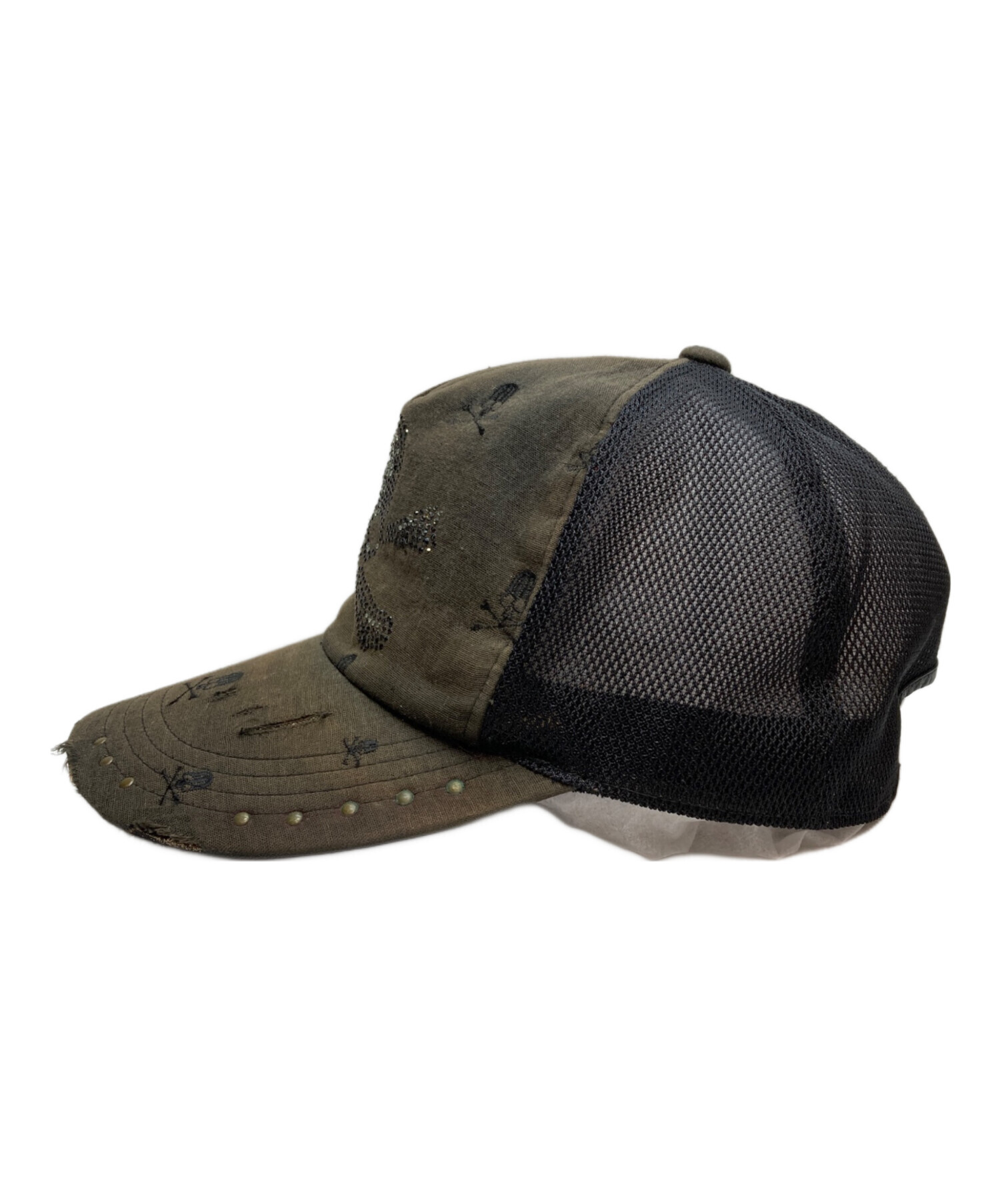 中古・古着通販】Roen (ロエン) スワロスカルメッシュキャップ