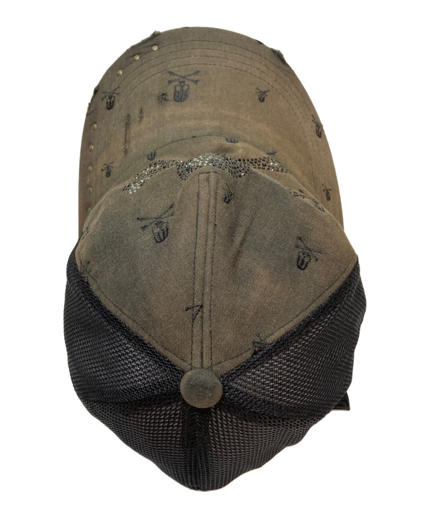 中古・古着通販】Roen (ロエン) スワロスカルメッシュキャップ