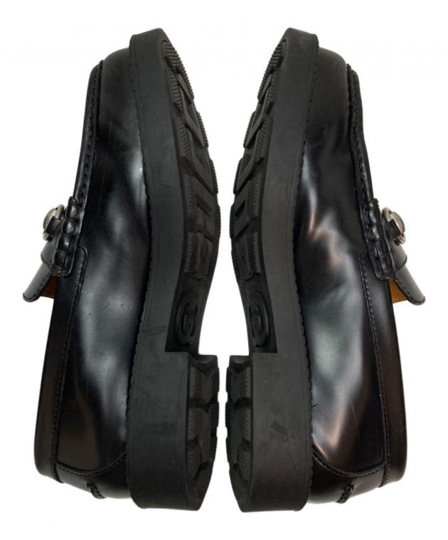 中古・古着通販】GUCCI (グッチ) ホースビットローファー ブラック