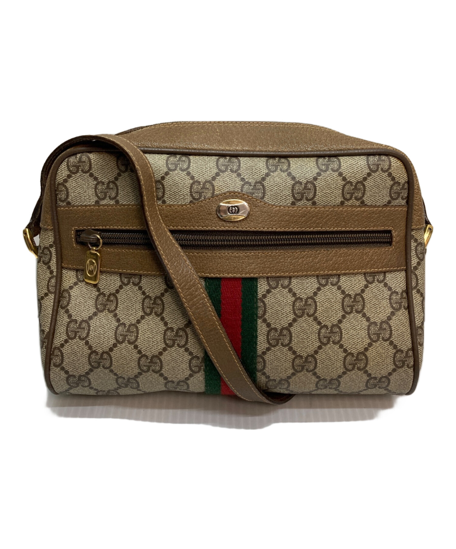 GUCCI グッチ ショルダーバッグ  茶 【古着】【中古】【送料無料】 中古・古着通販】GUCCI (グッチ) ショルダーバッグ ブラウン｜ブランド