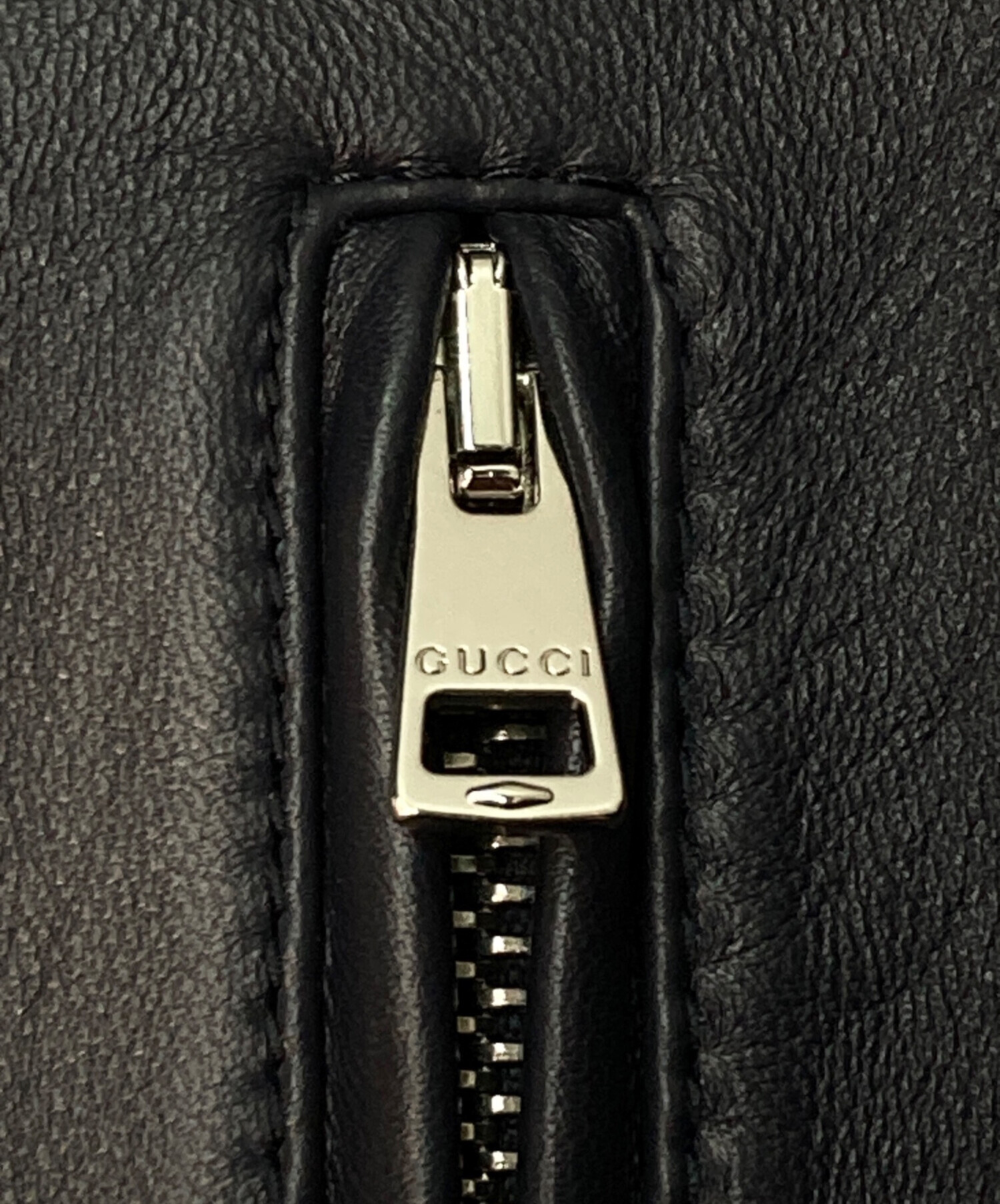 中古・古着通販】GUCCI (グッチ) ウェブストライプレザー ボンバー