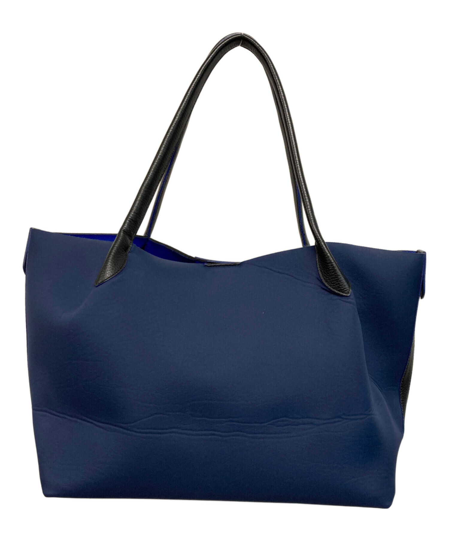 PELLE MORBIDA ペッレモルビダ　トートバッグ　ネイビー 中古・古着通販】PELLE MORBIDA (ペッレモルビダ) CT010-トートバッグ