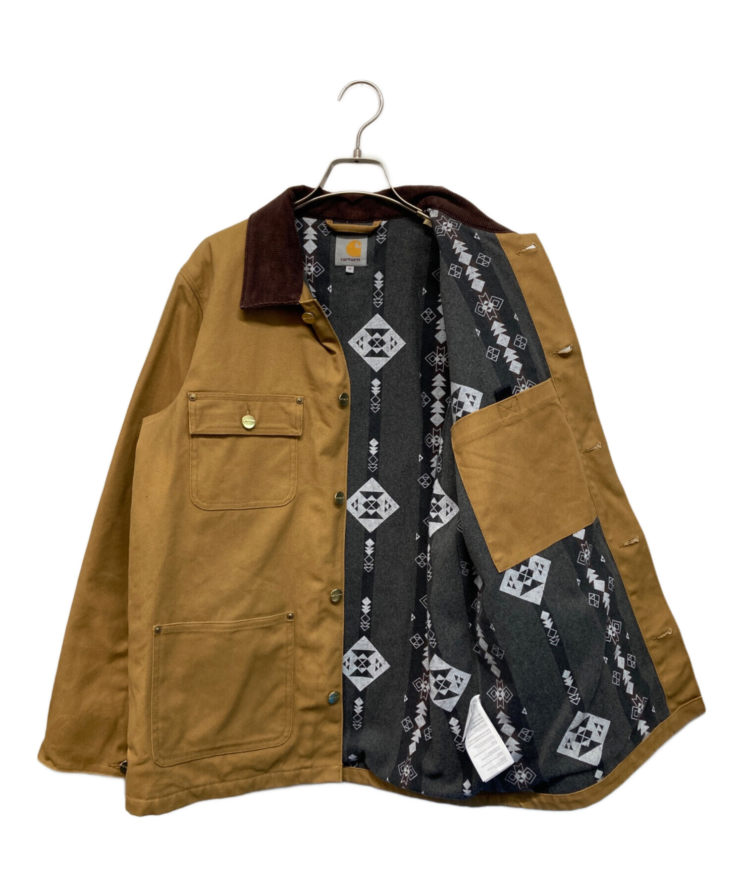 Carhartt ブラウンチョアコート裏地付き　L 中古・古着通販】CarHartt (カーハート) 裏地ネイティブ柄 ミシガン