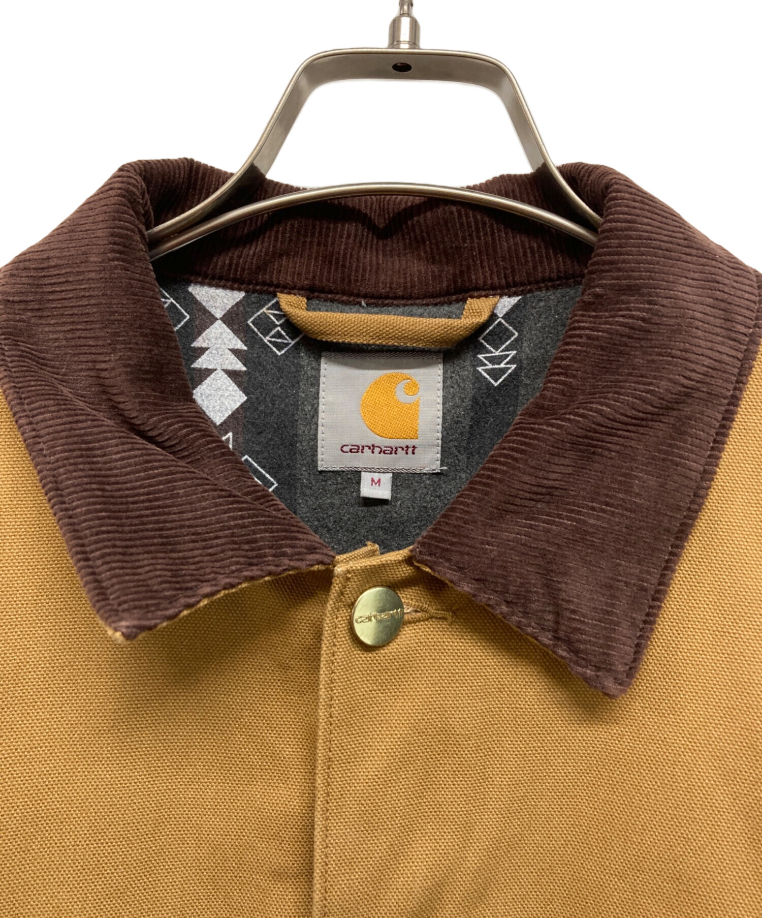 【値引き】Carhartt ミシガンコート チョアコート　裏地有　古着 中古・古着通販】CarHartt (カーハート) 裏地ネイティブ柄 ミシガン