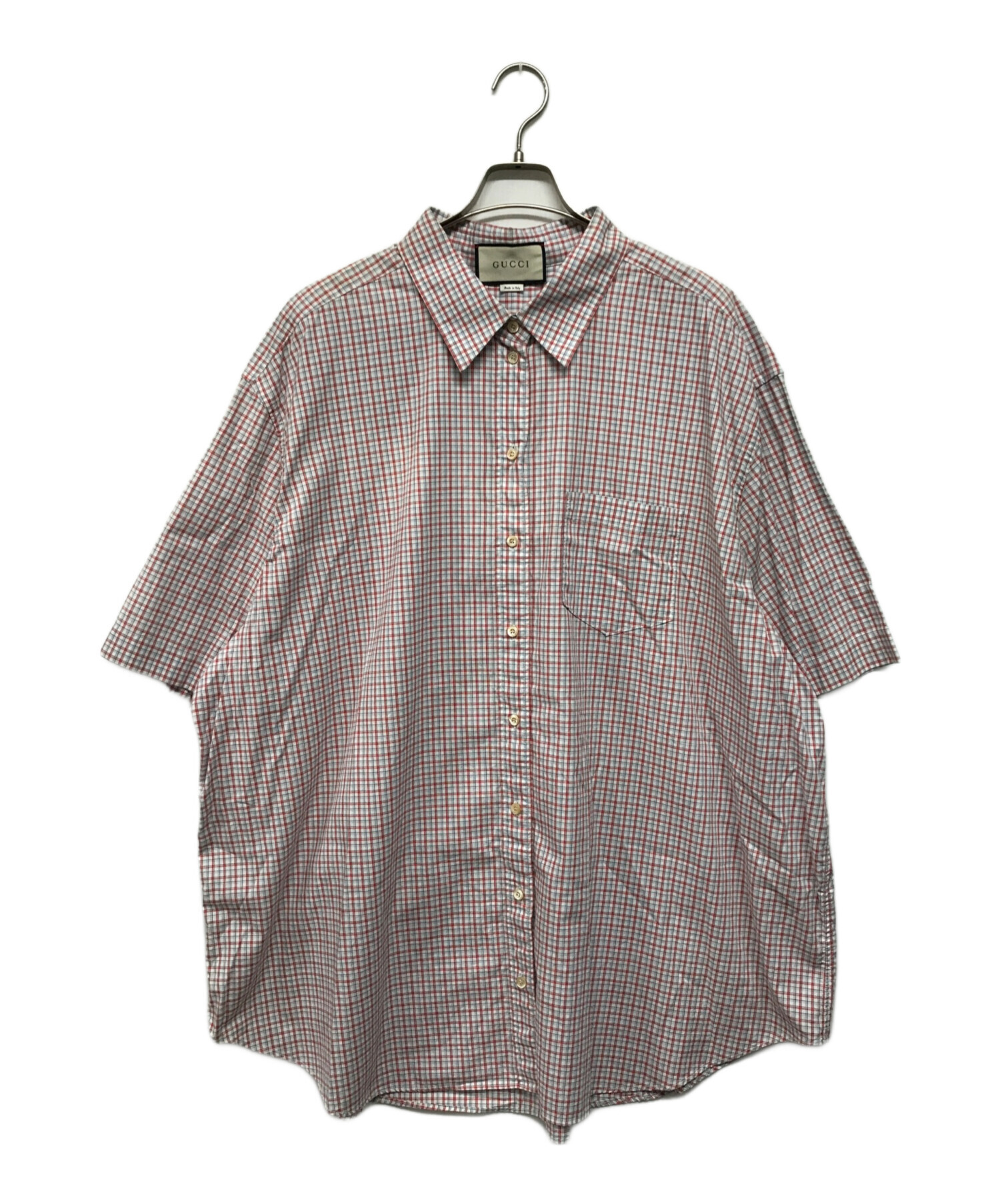 中古・古着通販】GUCCI (グッチ) オーバーサイズチェックシャツ 