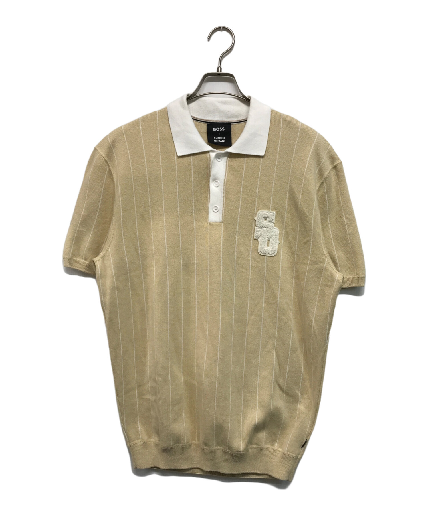BOSS x SHOHEI OHTANI ポロシャツ ベージュ BOSS - BOSS Selected by Shohei Ohtani relaxed-fit polo shirt