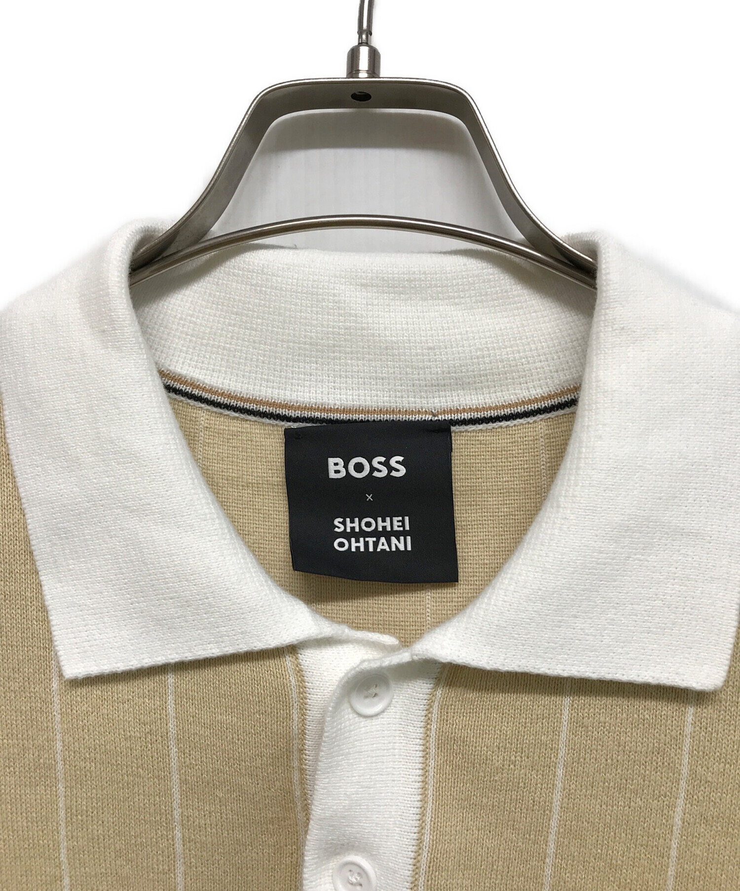 BOSS x SHOHEI OHTANI ポロシャツ ベージュ BOSS - BOSS Selected by Shohei Ohtani relaxed-fit polo shirt