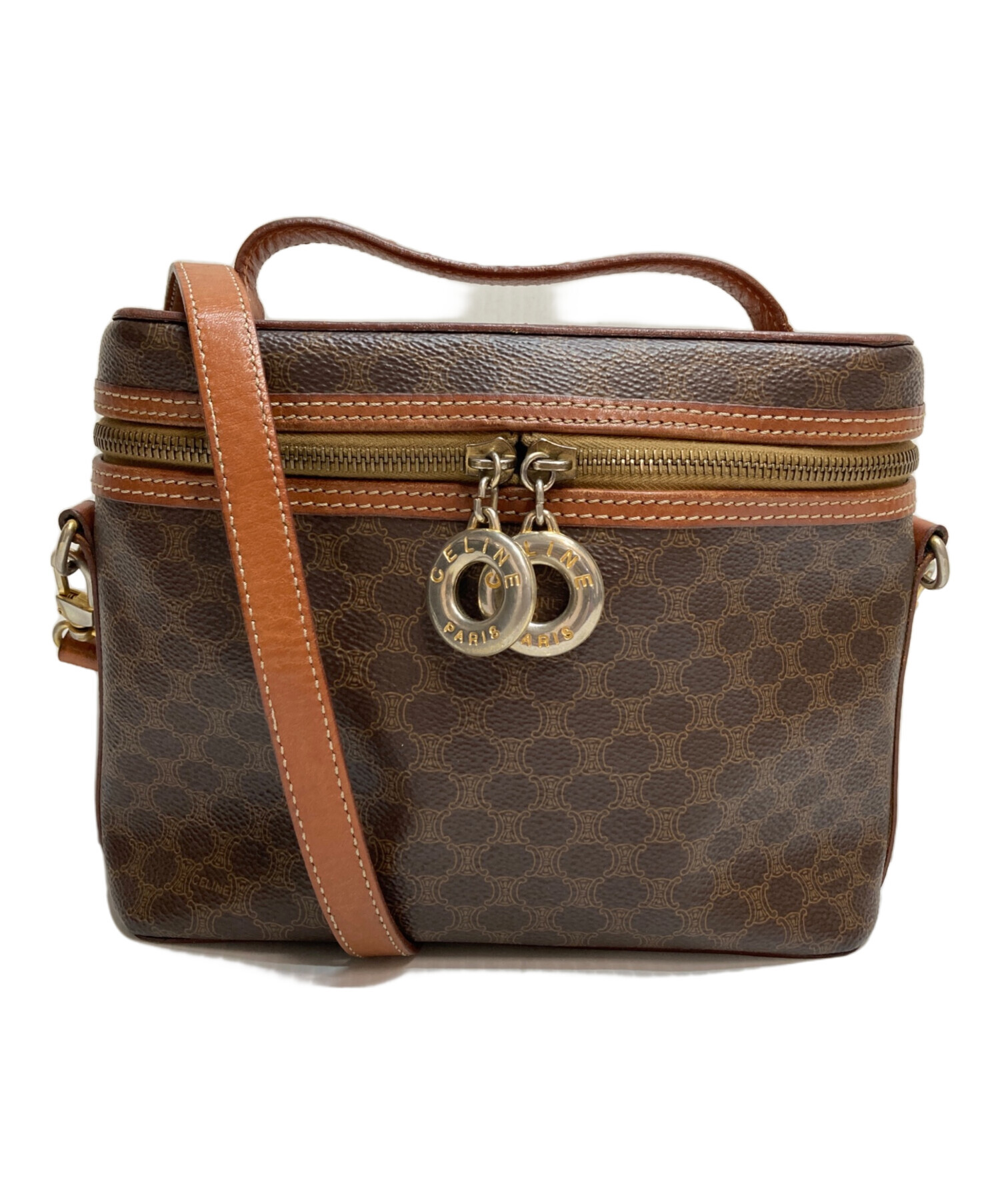 【希少】セリーヌ CELINE ヴィンテージ トレイ 真鍮 ロゴ イタリア製 中古・古着通販】CELINE (セリーヌ) サークルロゴ ショルダーバッグ