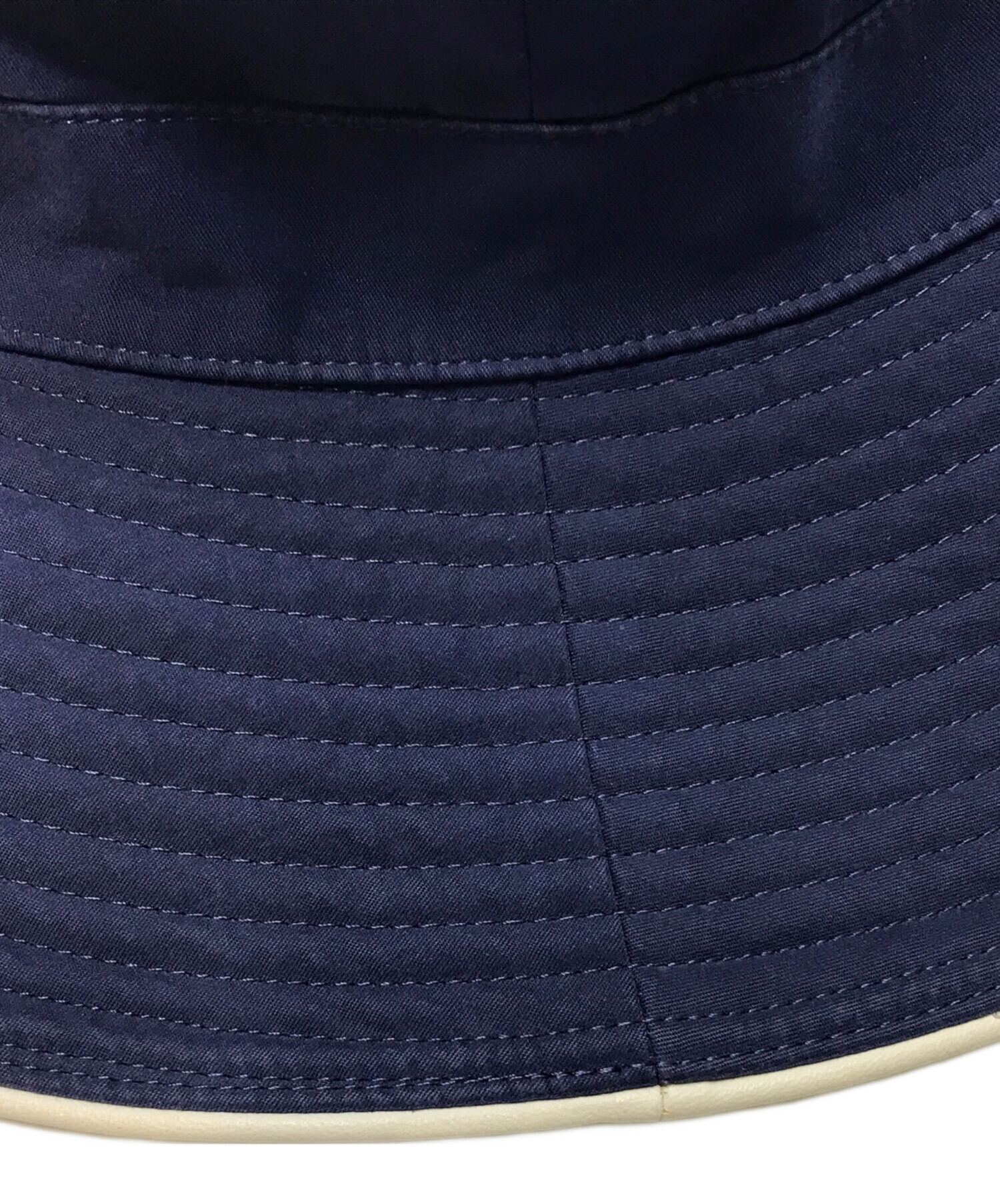 中古・古着通販】HERMES (エルメス) レザーパイピングハット ネイビー