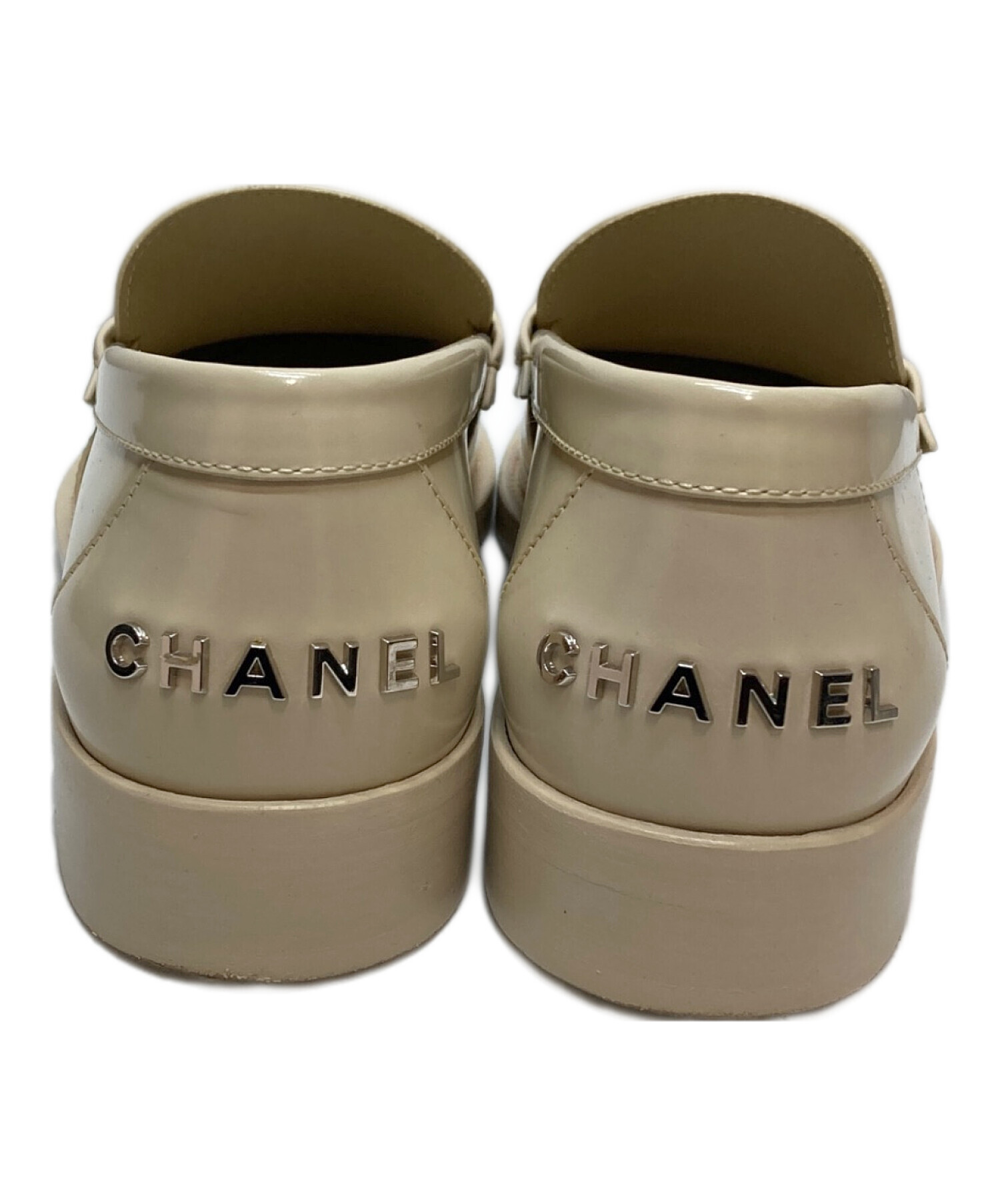 中古・古着通販】CHANEL (シャネル) ヒールロゴローファー アイボリー