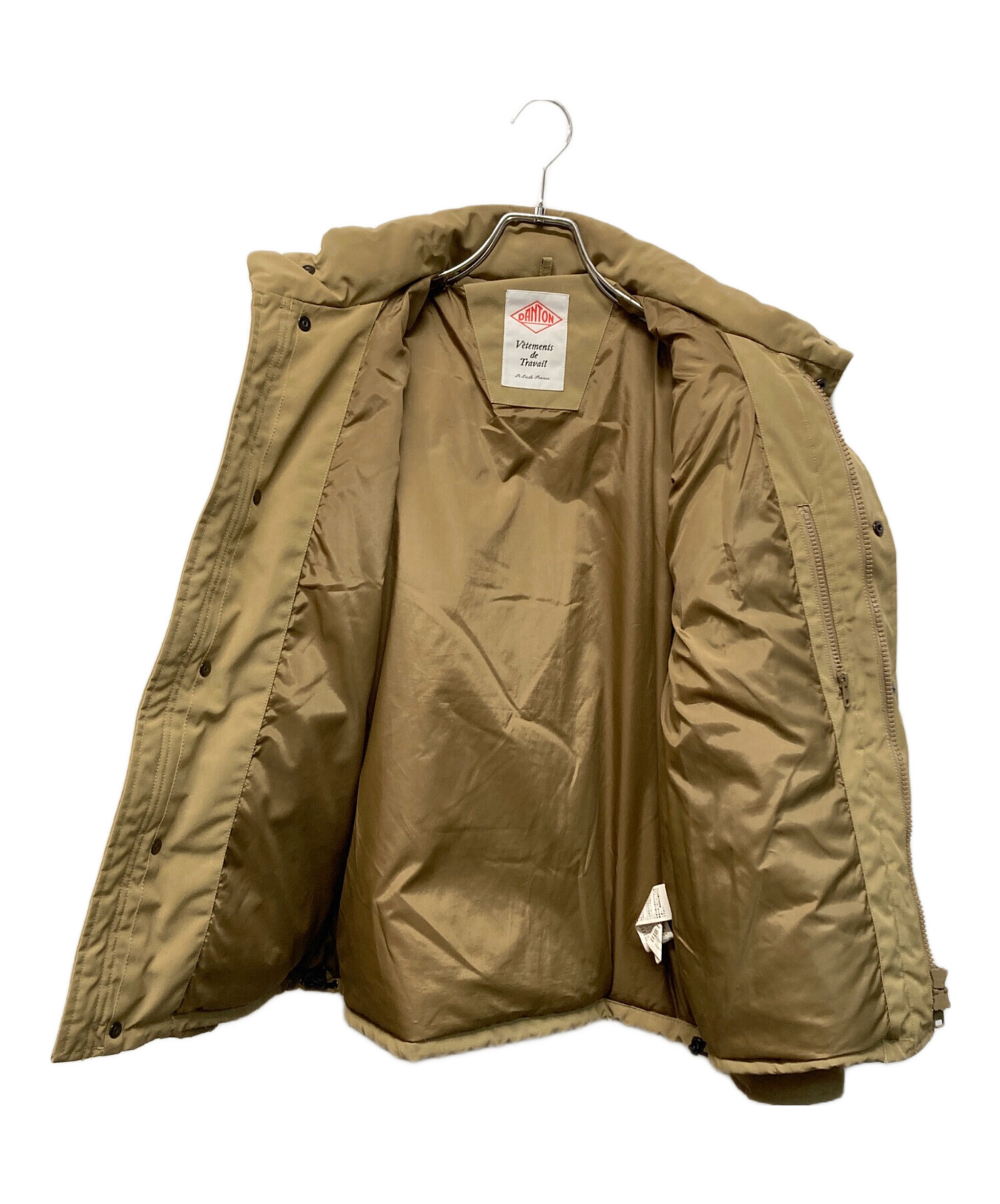 【美品】DANTONダントン ダウンジャケット　38 M ベージュ 中古・古着通販】DANTON (ダントン) ダウンジャケット ベージュ サイズ