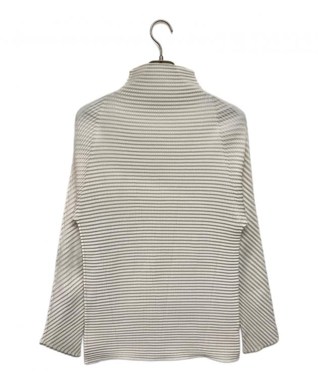 【美品】ISSEY MIYAKE FETE ハイネックカットソー プリーツ M 中古・古着通販】ISSEY MIYAKE FETE (イッセイミヤケフェット