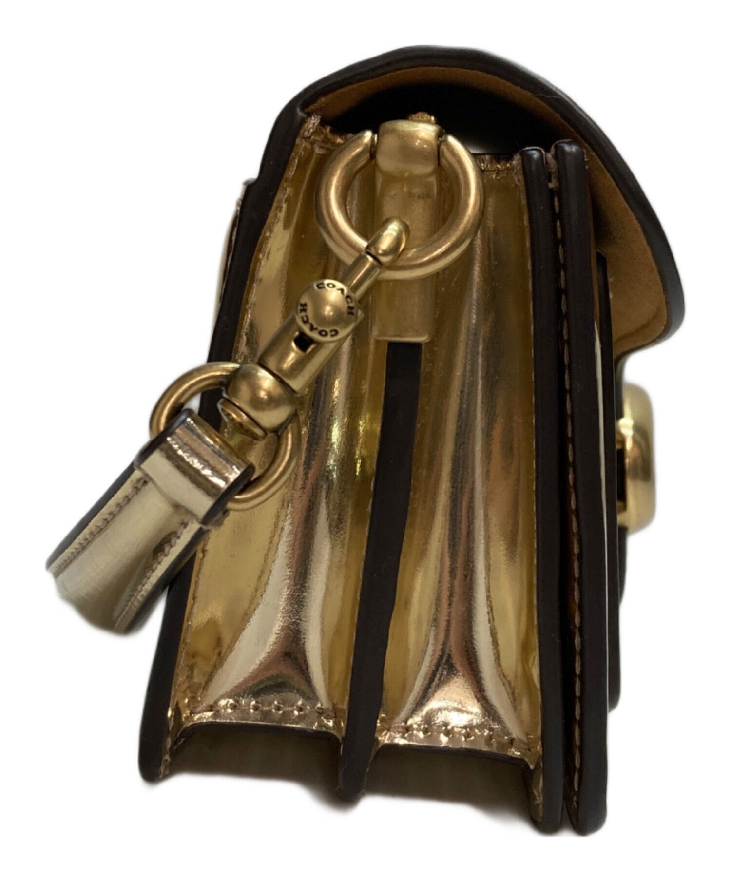 中古・古着通販】COACH (コーチ) ミラーレザーワンショルダーバッグ
