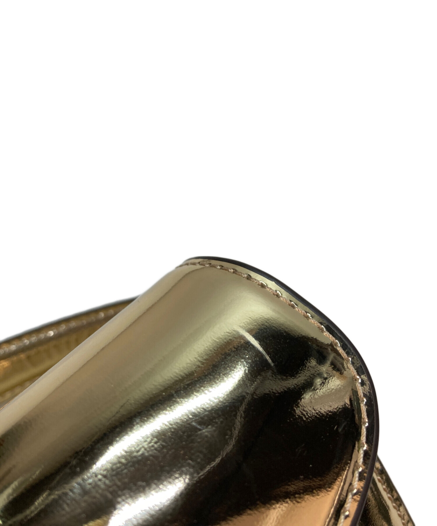 COACH コーチ　アクセサリーポーチ　ハンドバッグ　フック　ゴールド 中古・古着通販】COACH (コーチ) ミラーレザーワンショルダーバッグ