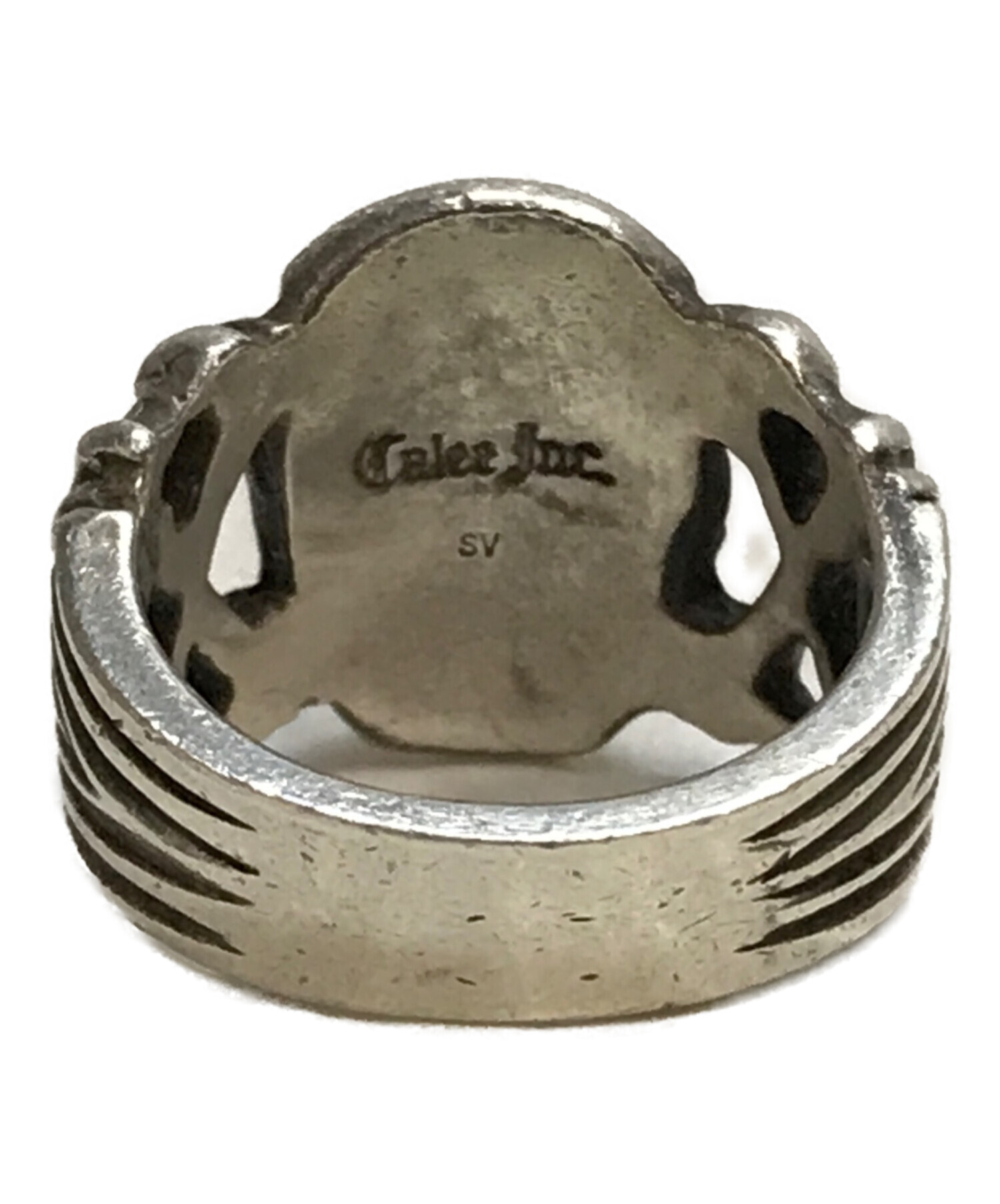 中古・古着通販】CALEE (キャリー) スカルリング レッド×シルバー