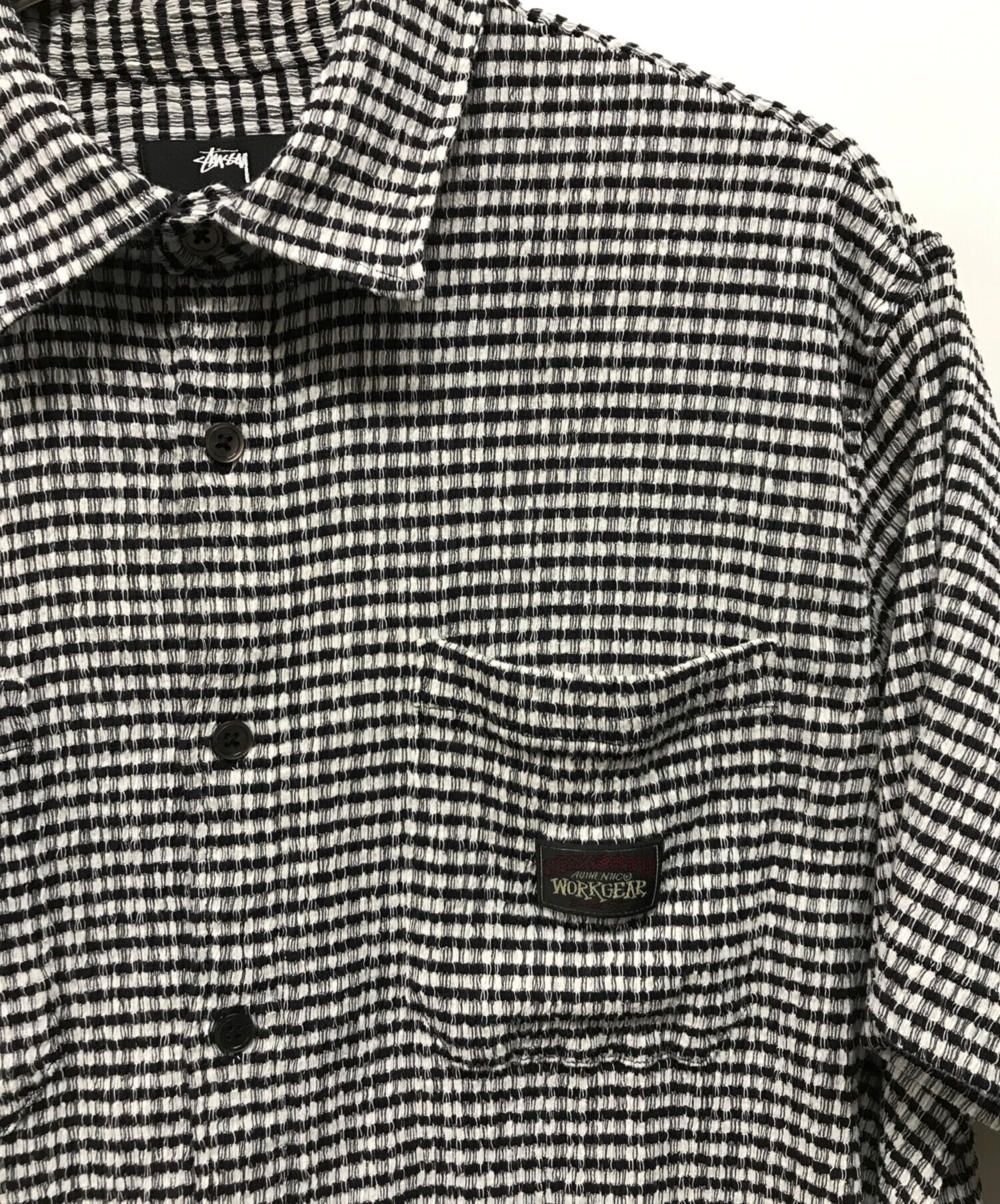 中古・古着通販】stussy (ステューシー) CRINKLED CHECK SS SHIRT