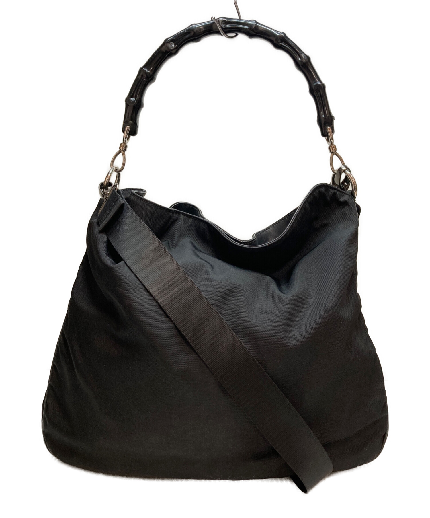 中古・古着通販】GUCCI (グッチ) バンブーハンドル2WAYナイロンバッグ