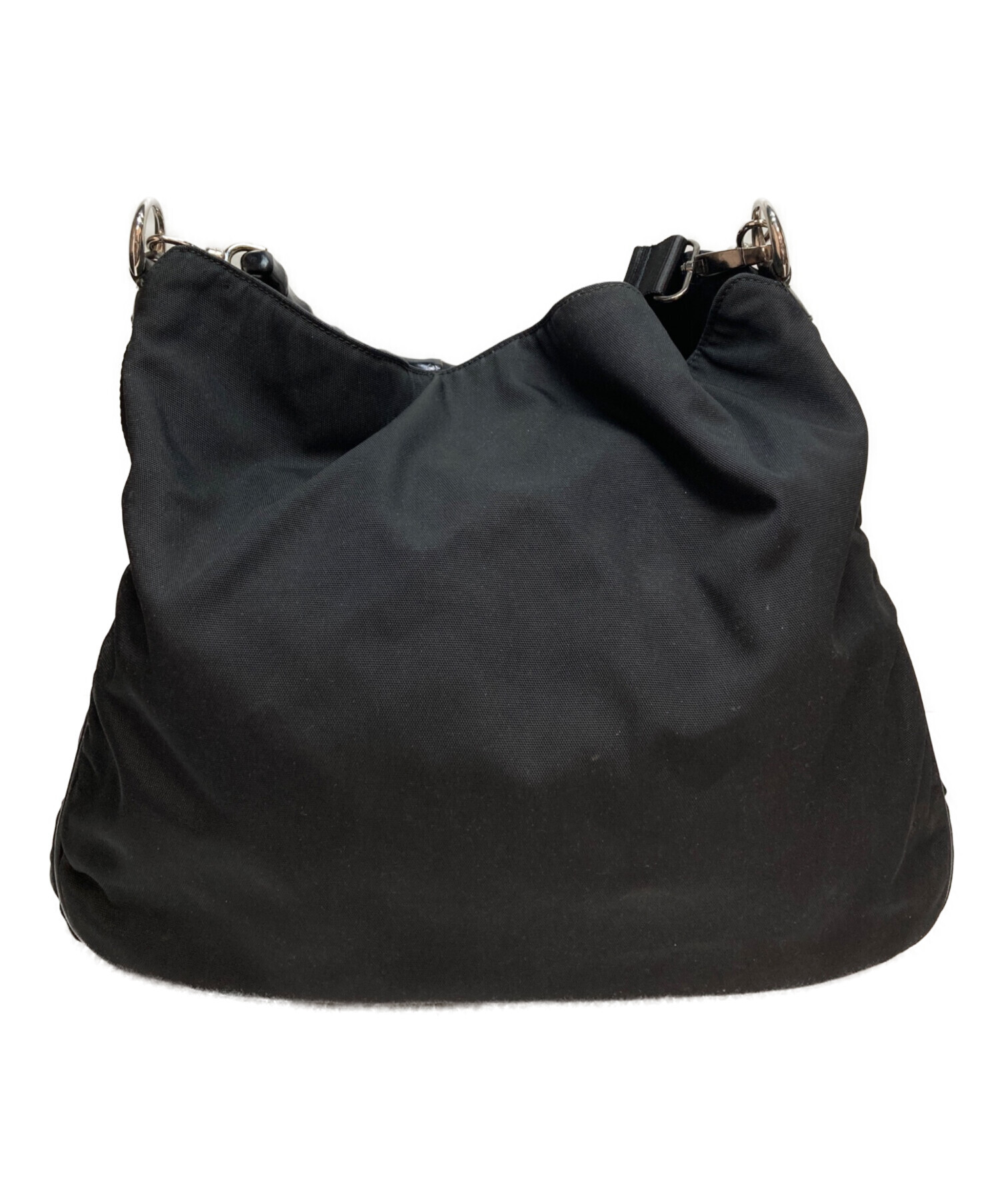 GUCCI バンブーハンドル 2wayバッグ 中古・古着通販】GUCCI (グッチ) バンブーハンドル2WAYナイロンバッグ