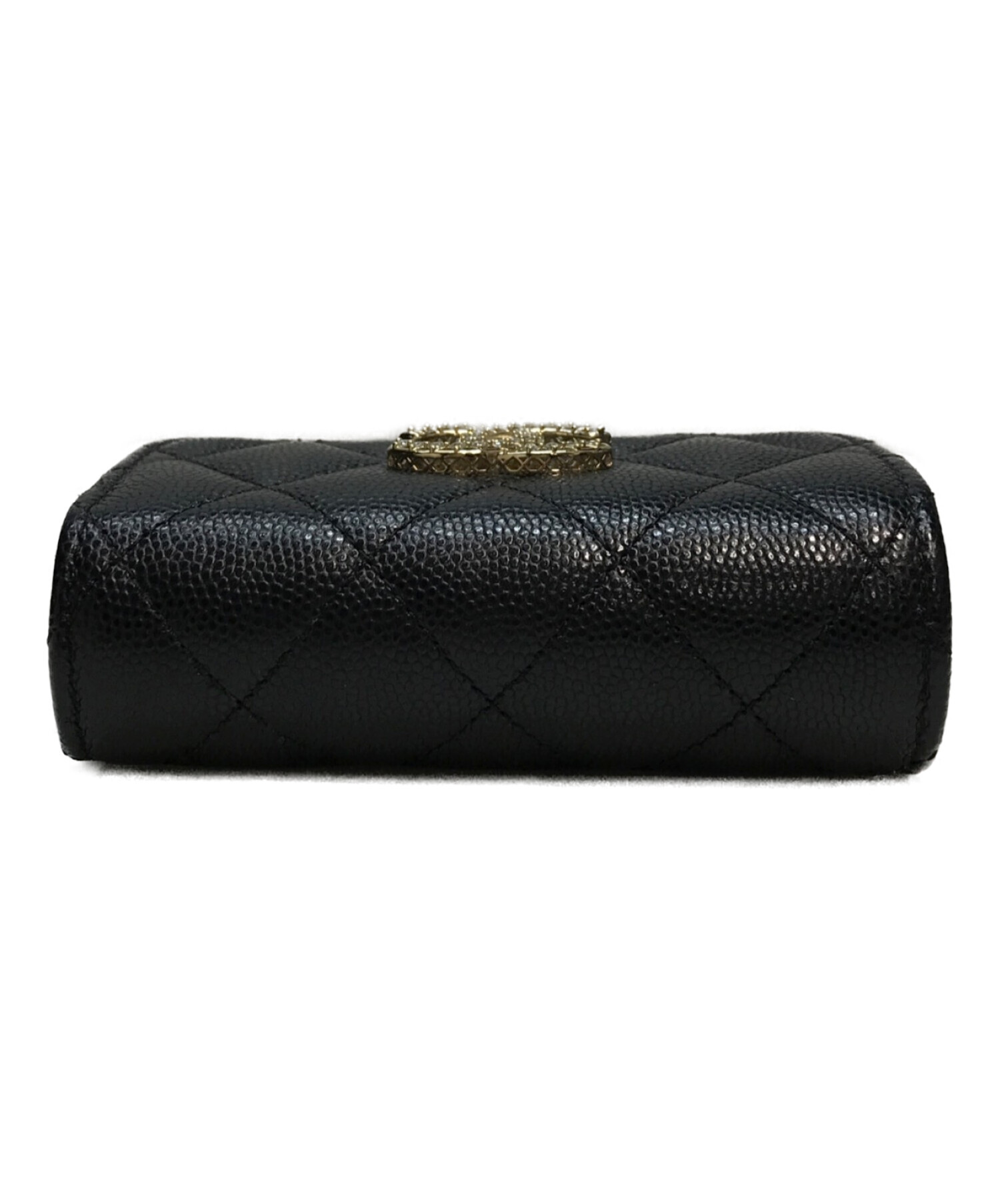 中古・古着通販】CHANEL (シャネル) キャビアスキン ラインストーン