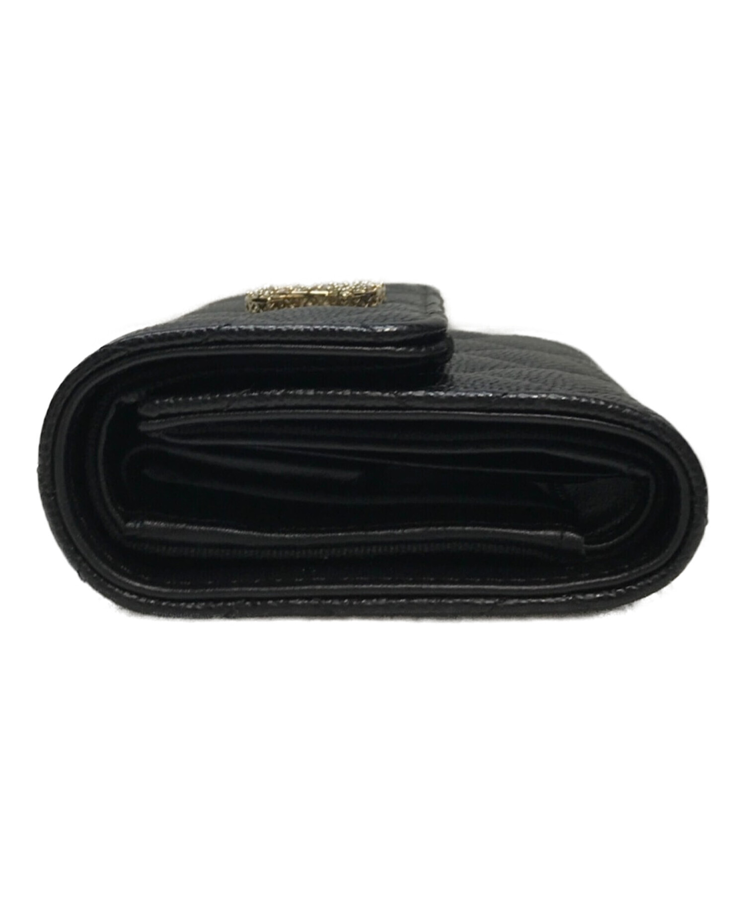 中古・古着通販】CHANEL (シャネル) キャビアスキン ラインストーン