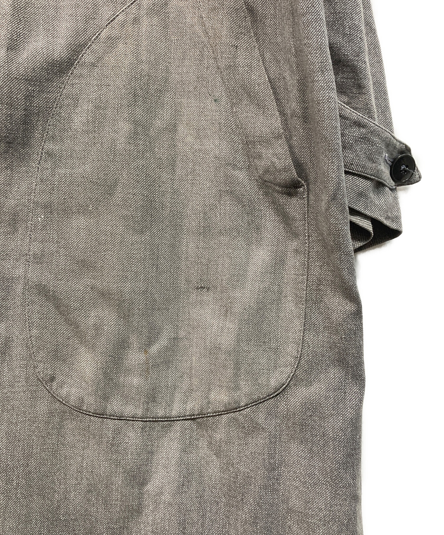 【一日値下げ】黒シャン アトリエコート ブラックシャンブレー　古着 中古・古着通販】FOR black chambray atlier coat (フォー ブラック