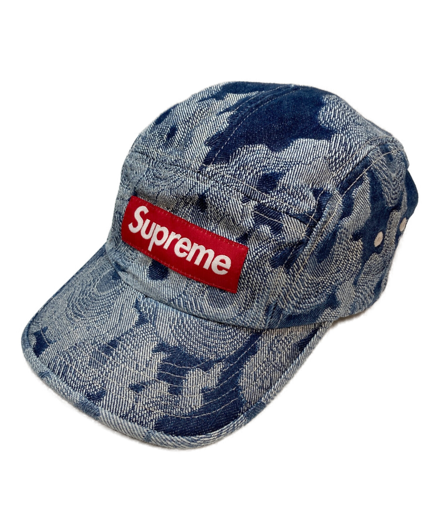 『Supreme』シュプリーム 総柄デニムキャンプキャップ 中古・古着通販】SUPREME (シュプリーム) Flames Jacquard Denim Camp