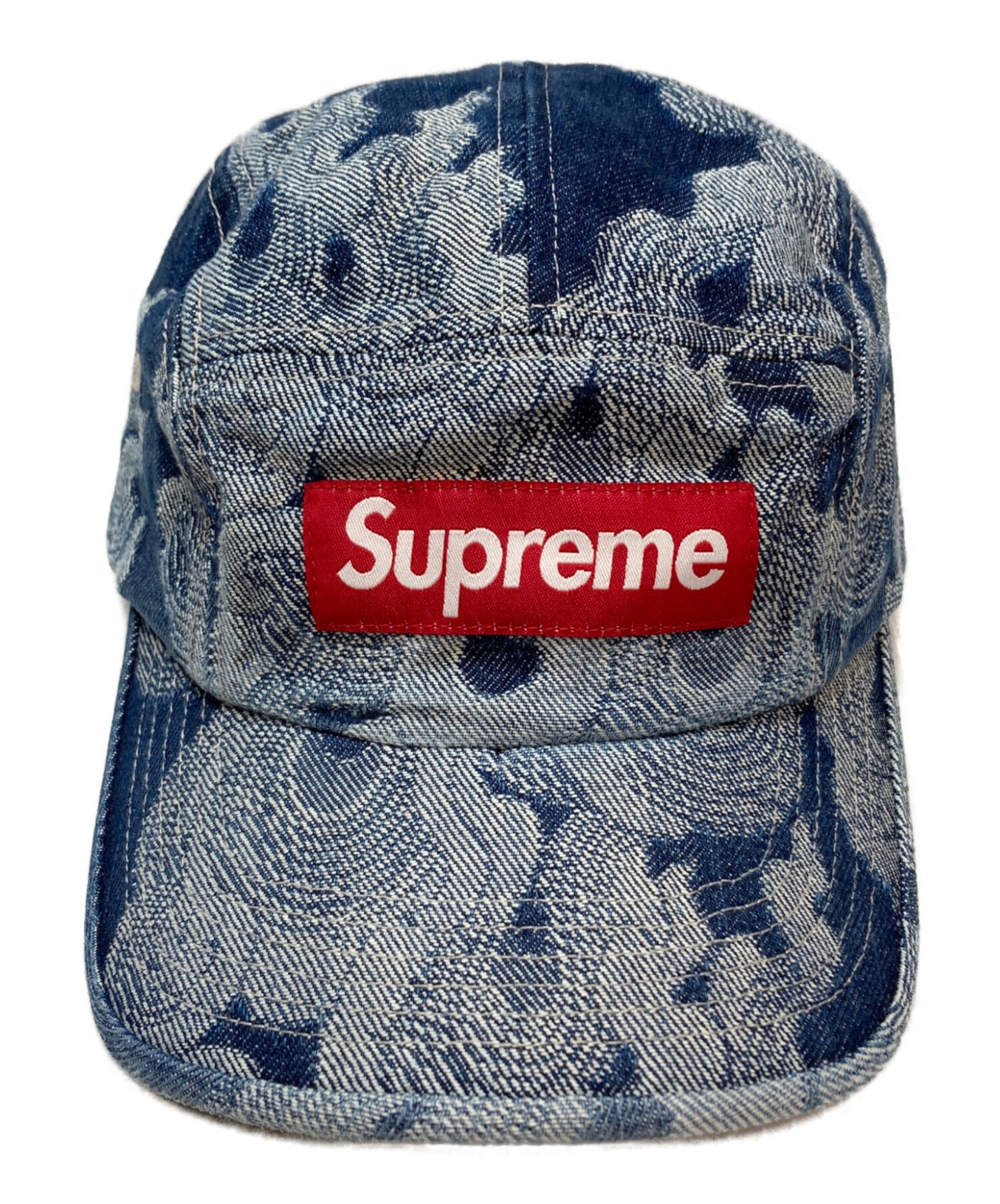 『Supreme』シュプリーム 総柄デニムキャンプキャップ 中古・古着通販】SUPREME (シュプリーム) Flames Jacquard Denim Camp