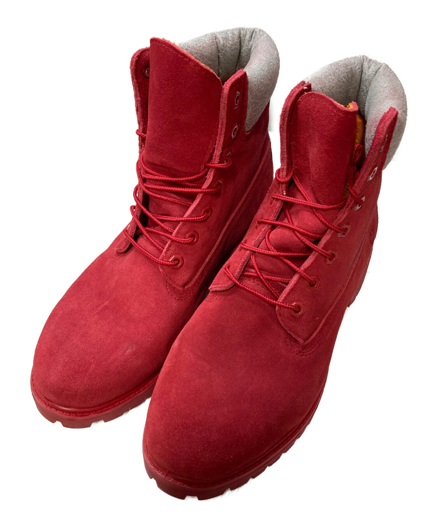 Timberland ワークブーツ レッド　赤 中古・古着通販】Timberland (ティンバーランド) 6インチ レースアップ