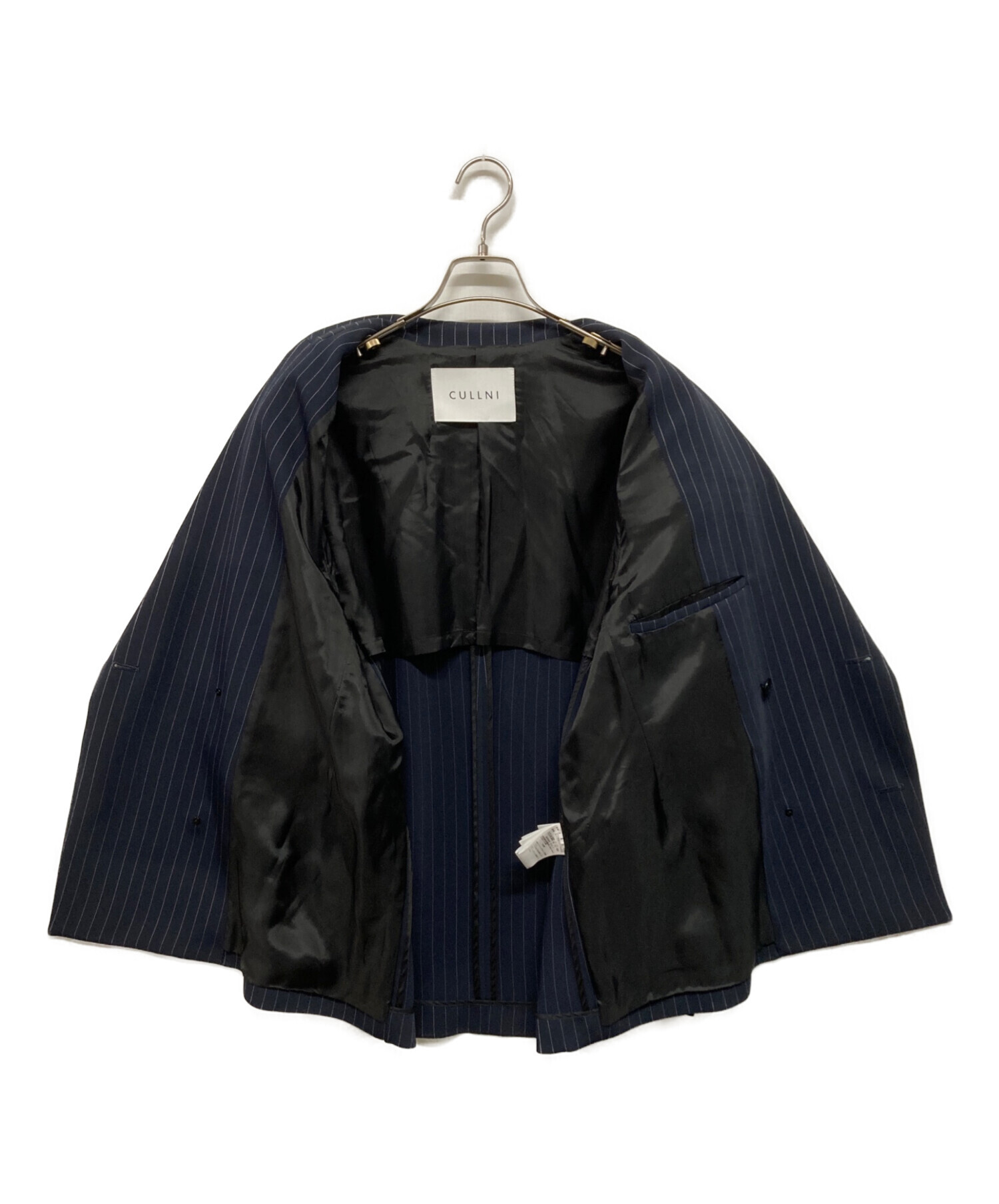 中古・古着通販】CULLNI (クルニ) Stripe Double Cloth Button Tab
