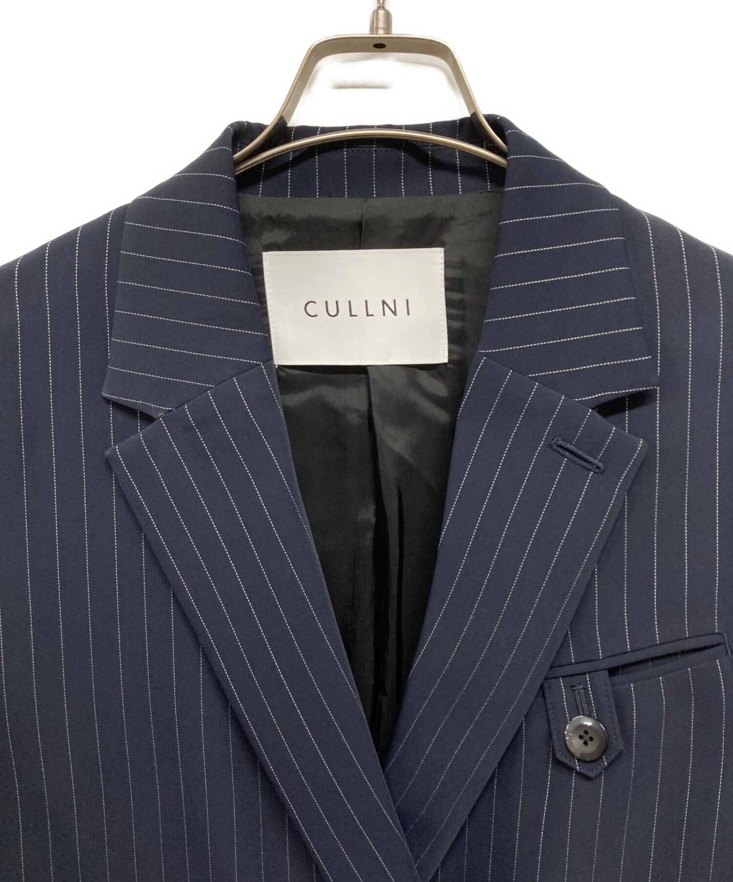 中古・古着通販】CULLNI (クルニ) Stripe Double Cloth Button Tab