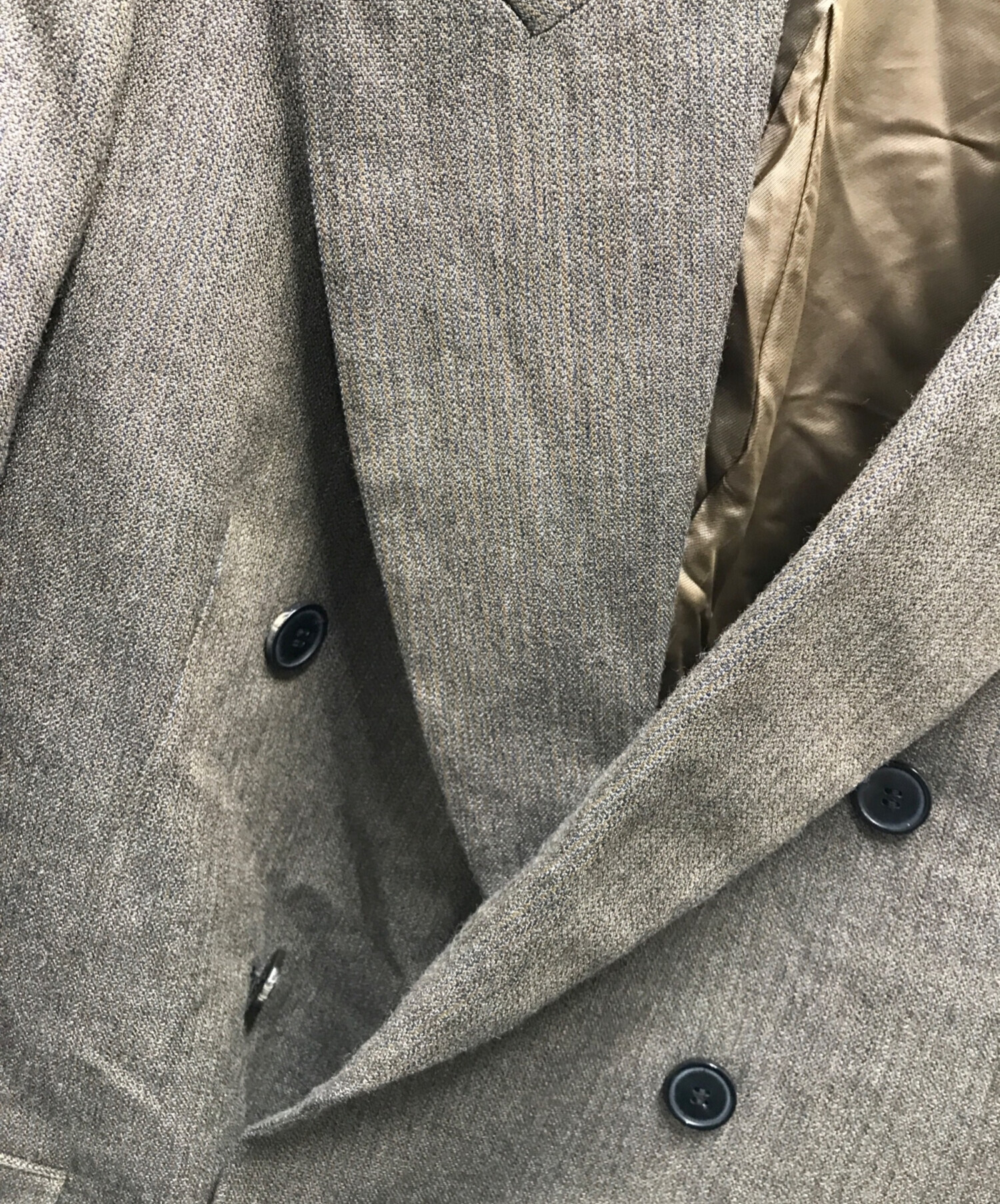 チ*ノ様 ドリスヴァンノッテン　ダブル　セットアップ グレーネイビー　ジャケット 中古・古着通販】DRIES VAN NOTEN (ドリスヴァンノッテン) ウール
