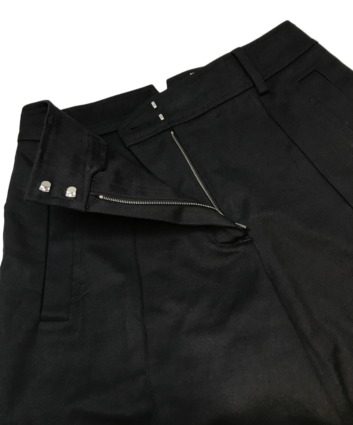 中古・古着通販】HERMES (エルメス) コットンワイドパンツ ブラック
