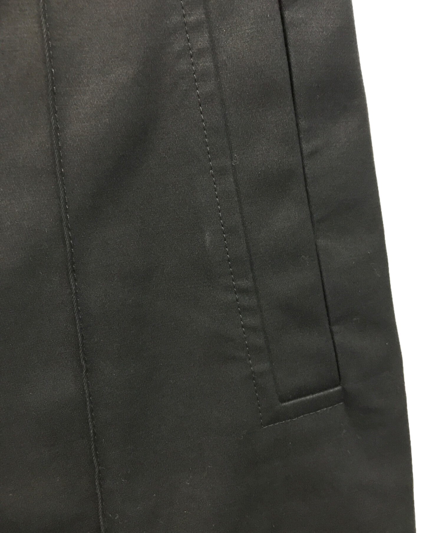 中古・古着通販】HERMES (エルメス) コットンワイドパンツ ブラック