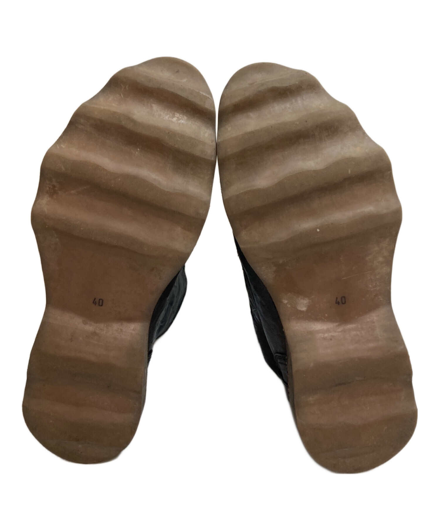 中古・古着通販】DIESEL (ディーゼル) レザーブーツ モード ブラック