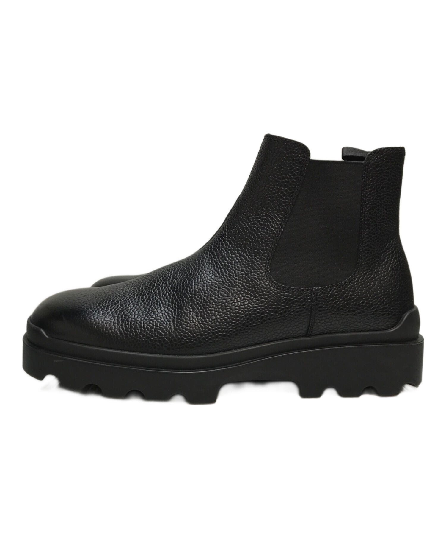 プラダ皮ブーツ、箱は無し 中古・古着通販】PRADA (プラダ) Stamped Leather Boots(スタンプド