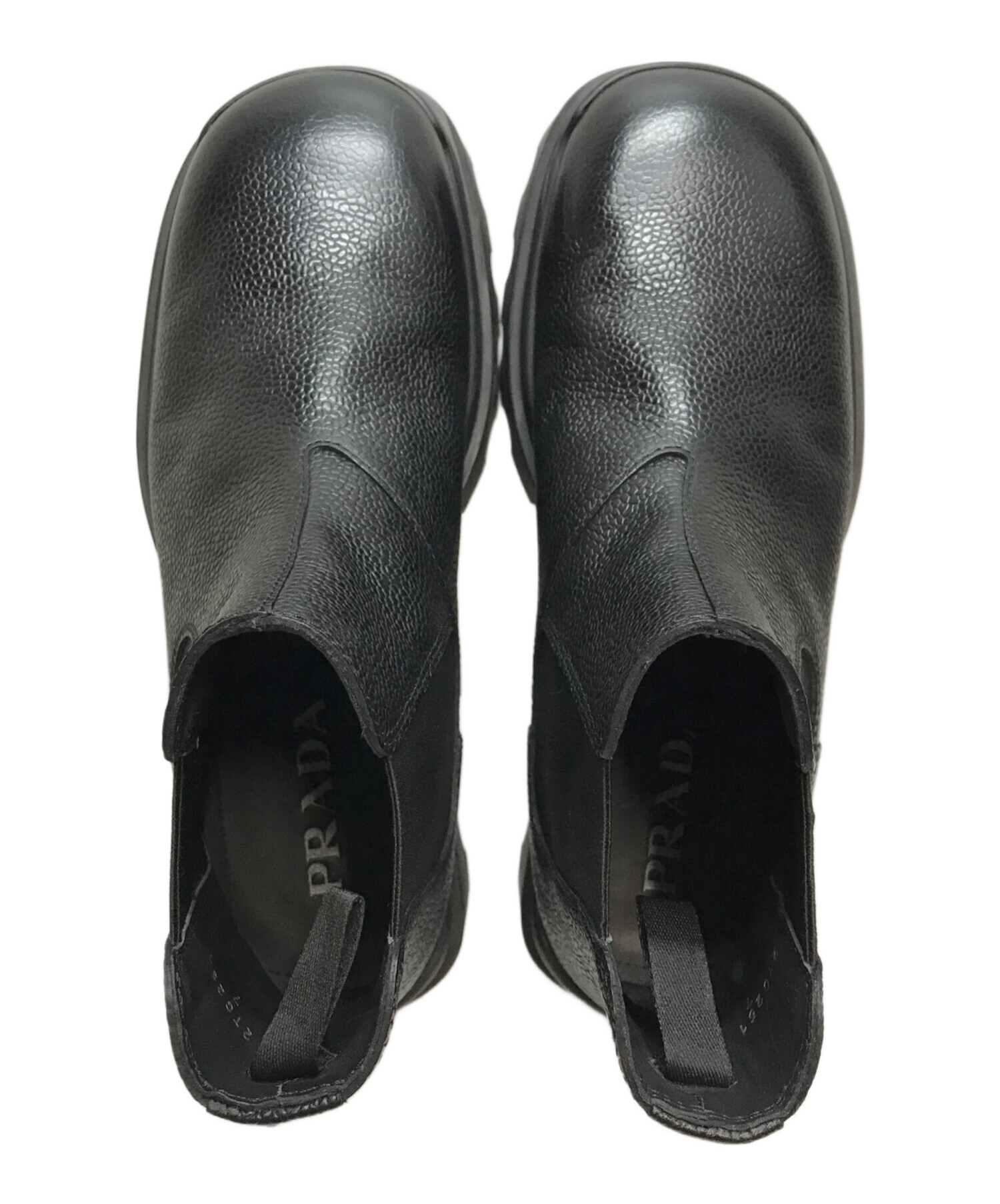 中古・古着通販】PRADA (プラダ) Stamped Leather Boots(スタンプド