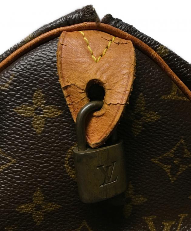 LOUIS VUITTON スピーディ30 モノグラム パドロック ブラウン 中古・古着通販】LOUIS VUITTON (ルイ ヴィトン) スピーディ30