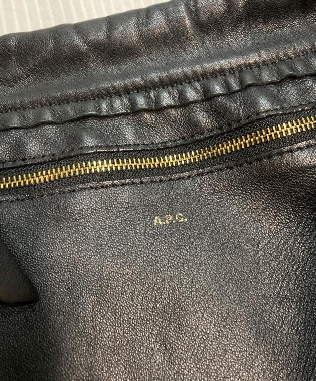 中古・古着通販】A.P.C. (アーペーセー) レザー巾着ショルダーバッグ
