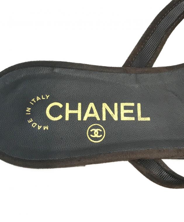 中古・古着通販】CHANEL (シャネル) カメリア付きサンダル ココマーク